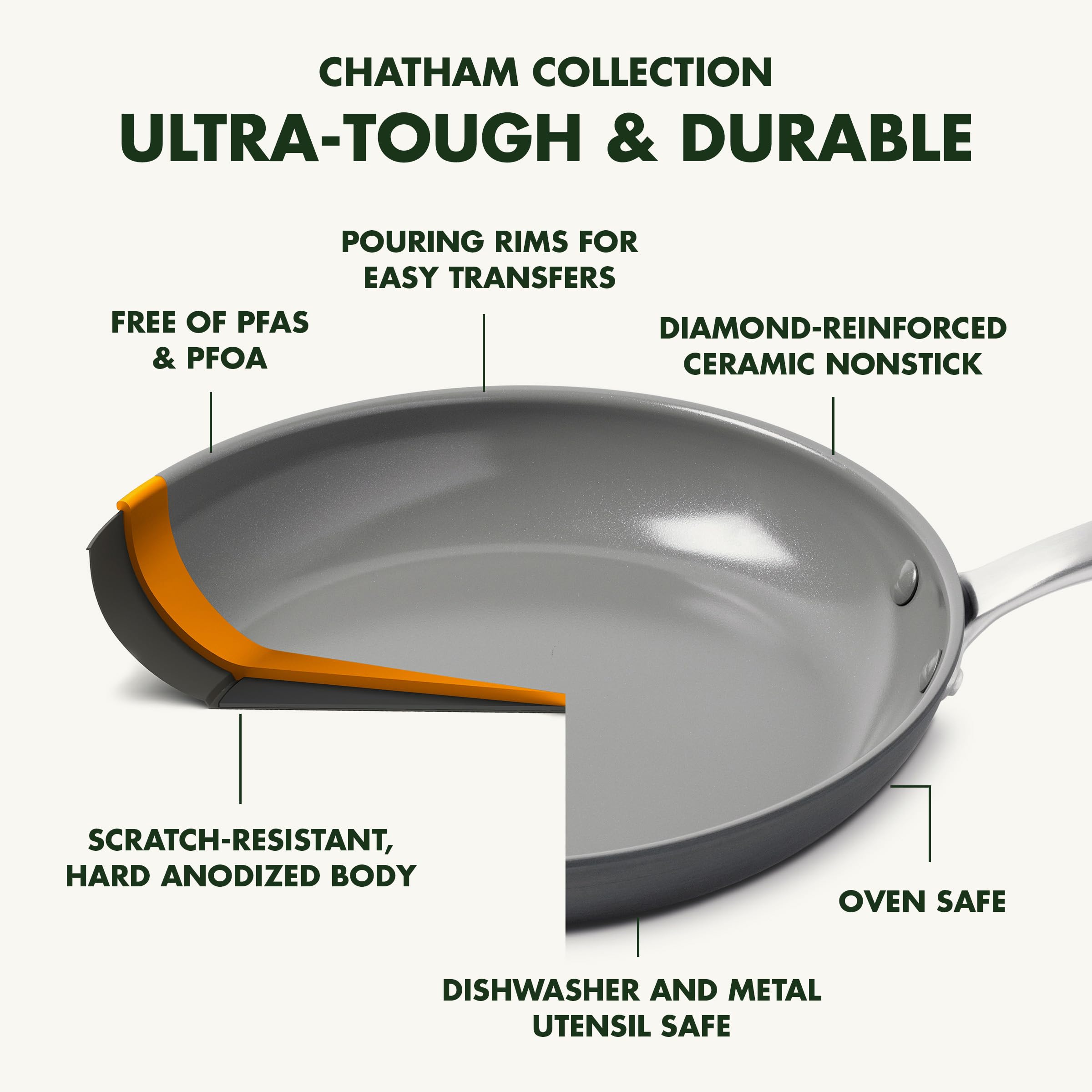 GreenPan Chatham Hard Anodized Healthy Ceramic Nonstick 8