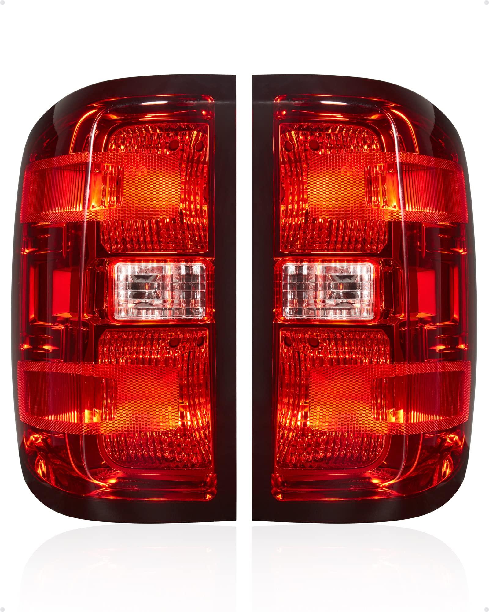 GARVEE LED Tail Light Assembly for Chevy Silverado 1500 2500HD 3500HD 2014-2018 - Smoked Lens, Sequential Turn Signal - Perfect for Off-Roading & Truck Customization