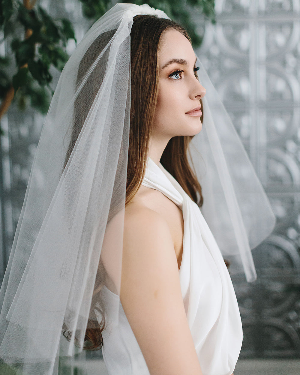 2 Layer Cut Edge Wedding Veil - Elegant Bridal Accessory for Ceremony, Photos & Reception | Perfect for Church, Beach & Outdoor Weddings