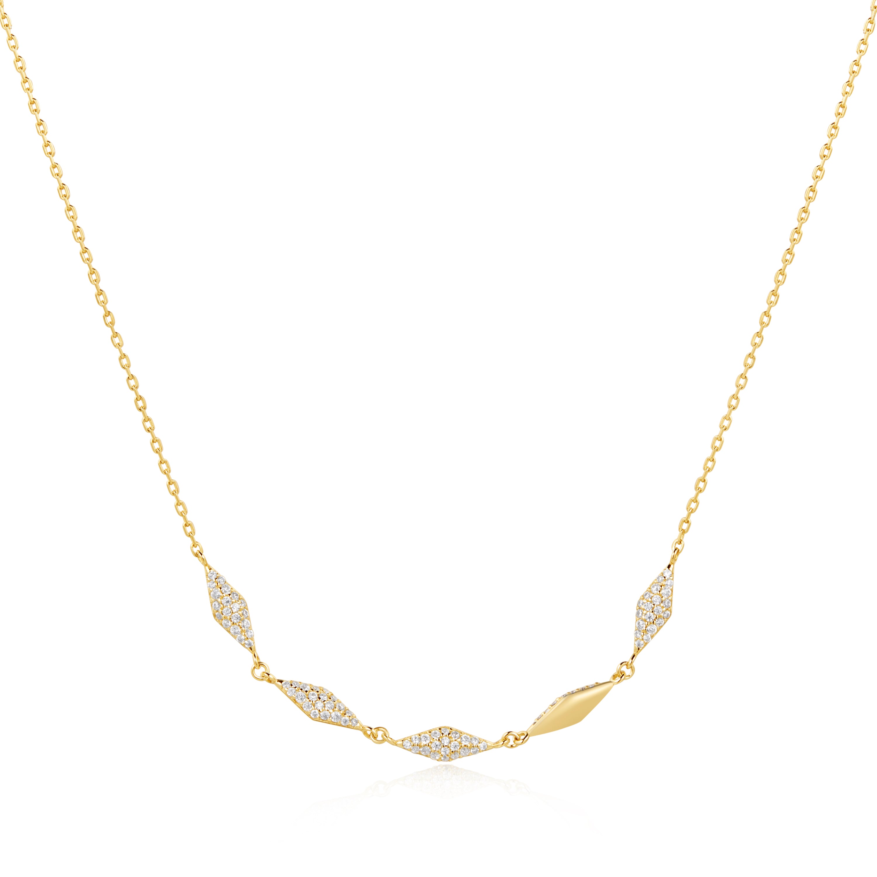Gold Multi Sparkle Necklace for Women - Elegant Layered Chain Jewelry for Party, Wedding & Evening Out