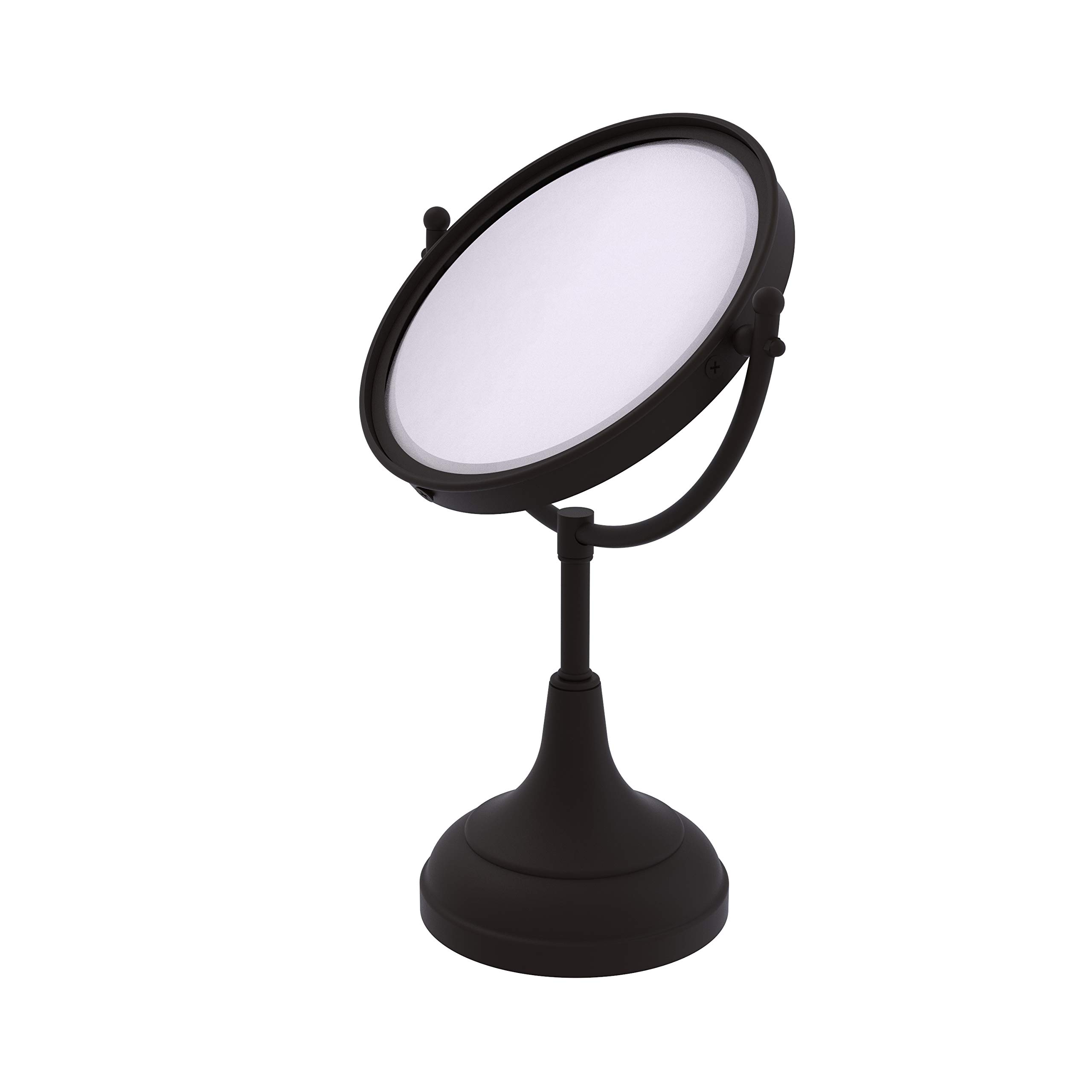 Allied Brass DM-2/2X-ORB 8-Inch Wall Mirror with 2X Magnification, Oil Rubbed Bronze Finish - Perfect for Bathroom Vanity, Makeup Application & Home Decor (15-Inch Height)