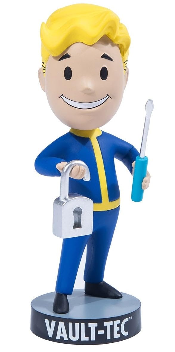 Vault Boy Lock Pick Bobblehead - Fallout Collectible Figure for Gamers & Fans | Perfect for Display, Gaming Room Decor, and Gift Giving