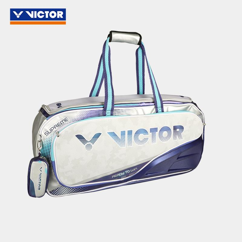 Victor Supreme Type Tournament Badminton Shuttlecock Set (6pcs) - BR9615 HB Grayish Blue - Professional Grade Feather Shuttlecocks for Competitive Play & Training