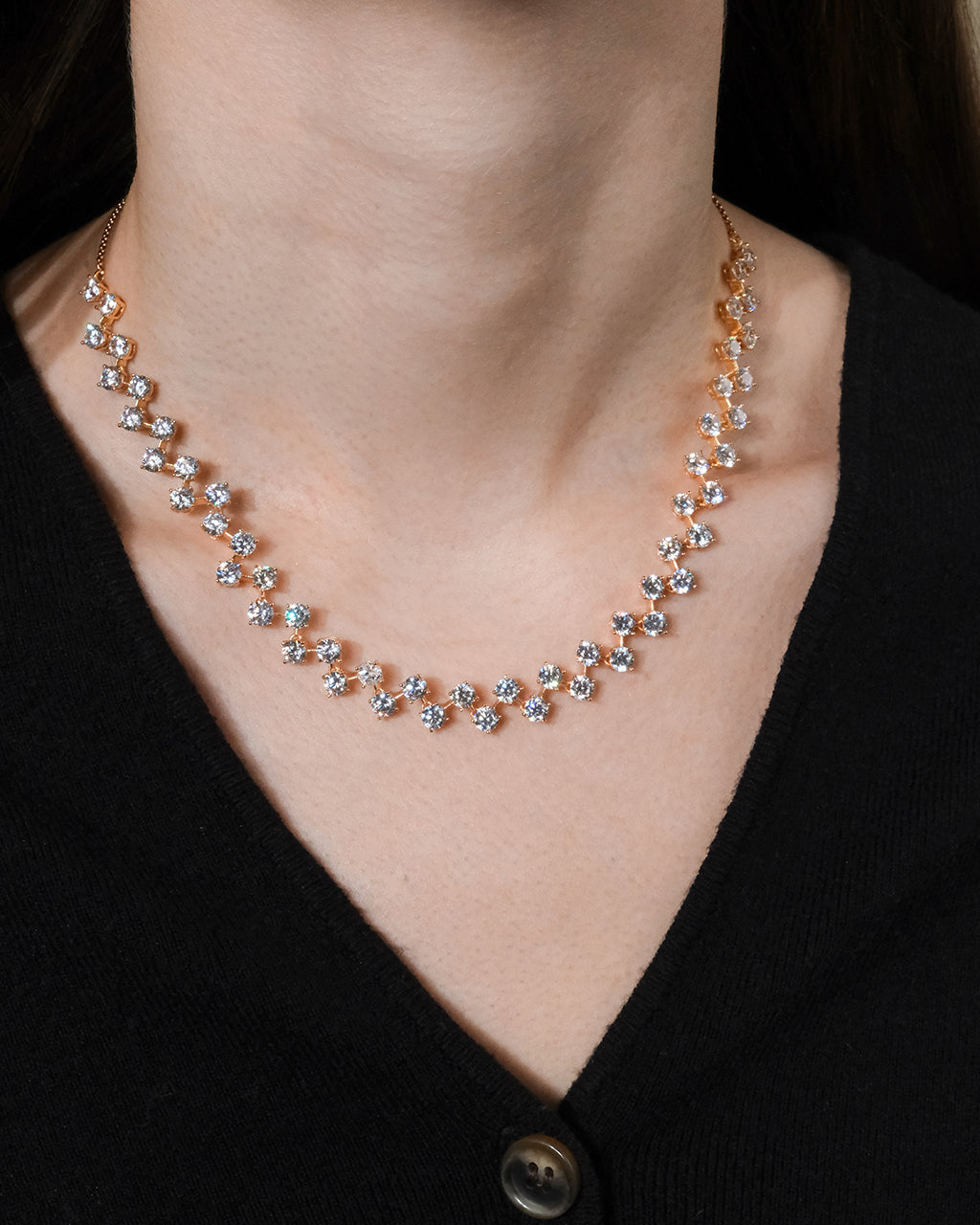 Carson Adjustable CZ Tennis Bolo Necklace - Elegant Cubic Zirconia Jewelry for Women, Gift for Her, Perfect for Weddings, Parties & Everyday Wear