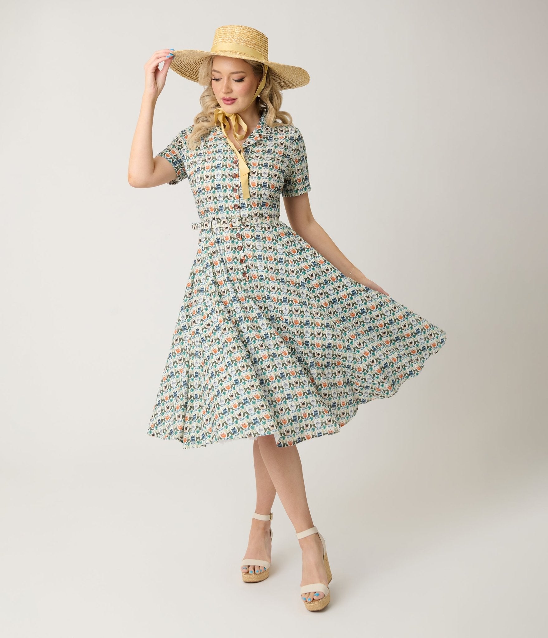 Royal Monk Purrrfect Bella Swing Dress - Elegant Flowy Women's Dress for Casual Wear, Parties & Date Nights | Comfortable & Stylish Outfit for Everyday Fashion