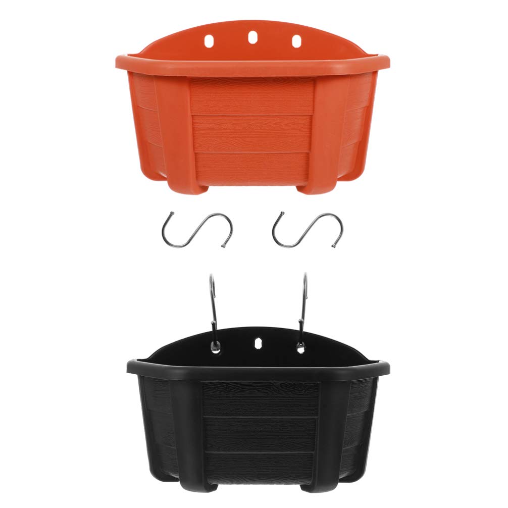 BESPORTBLE 2 Pack Wall Mounted Semicircle Flower Pots - Hanging Planters for Indoor/Outdoor Garden, Home Decor, Balcony & Patio - Perfect for Succulents, Herbs & Small Plants
