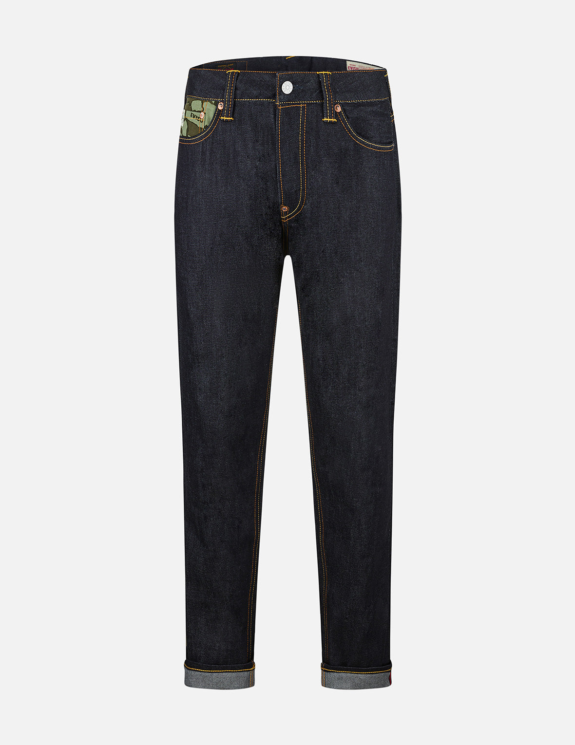 Ishigaki Camouflage Slim Fit Jeans for Men - Stretch Comfort Denim Pants with Hidden Pocket #2010 | Perfect for Outdoor Adventures, Casual Wear & Street Style