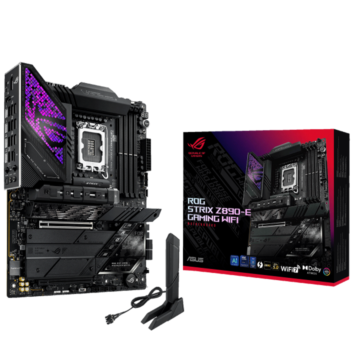 ASUS ROG STRIX Z890-E Gaming WiFi 6 ATX Motherboard - Intel LGA 1700 Socket, PCIe 5.0, DDR5, 14+2 Power Stages - Perfect for High-End Gaming PCs & Content Creation Workstations