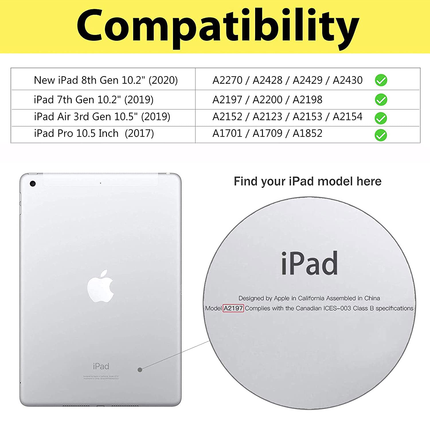 Premium Protective Case for iPad 8th/7th Gen 10.2