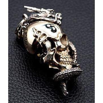 Dragon Skull Sterling Silver Pendant Necklace - Gothic Jewelry for Men & Women - Perfect for Halloween, Cosplay, and Dark Fashion Accessories