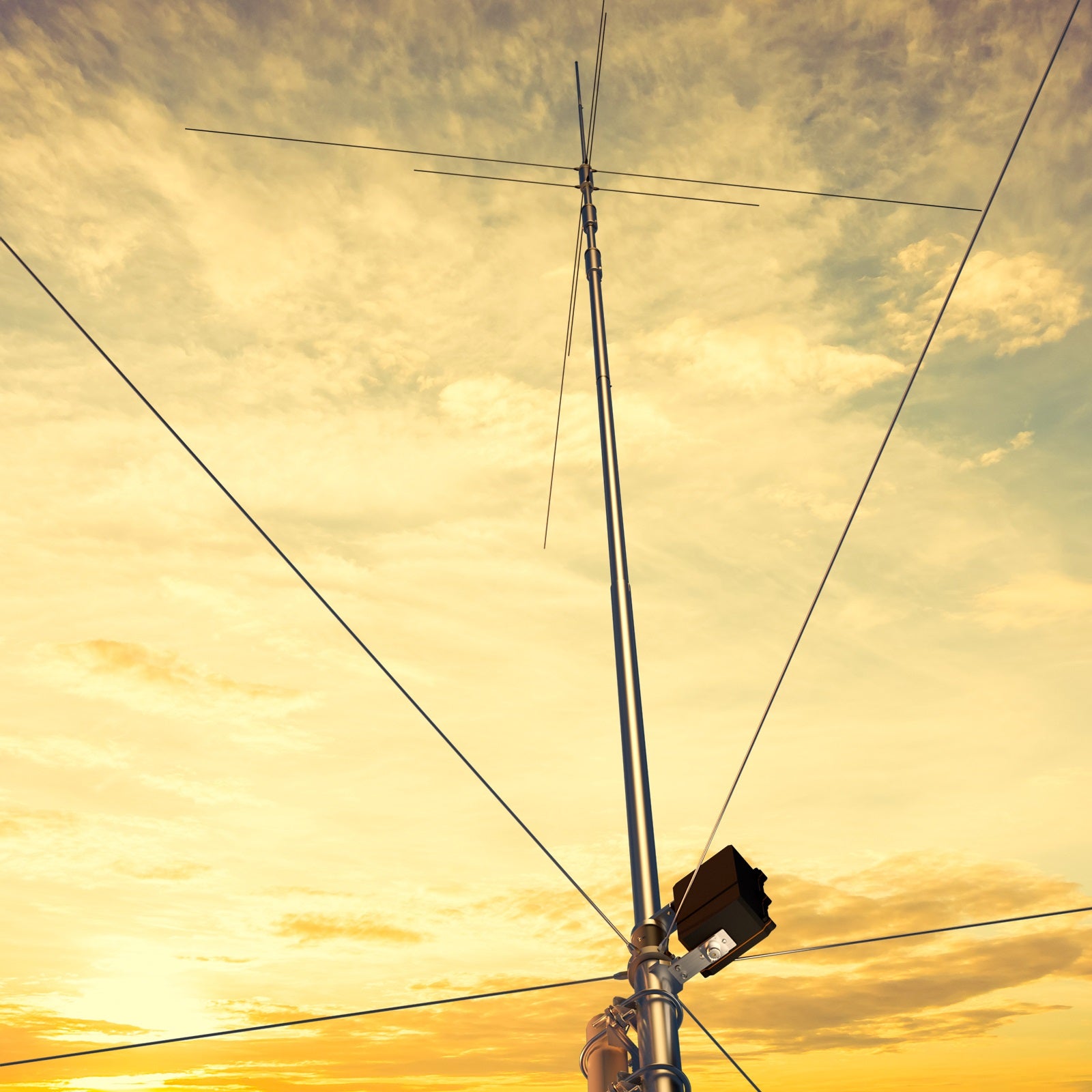 Xiegu VG4 4 Band HF Vertical Base Station Antenna for 40m/20m/15m/10m Bands | Compatible with HF Transceivers | Ideal for Amateur Radio, DXing, and Field Operations
