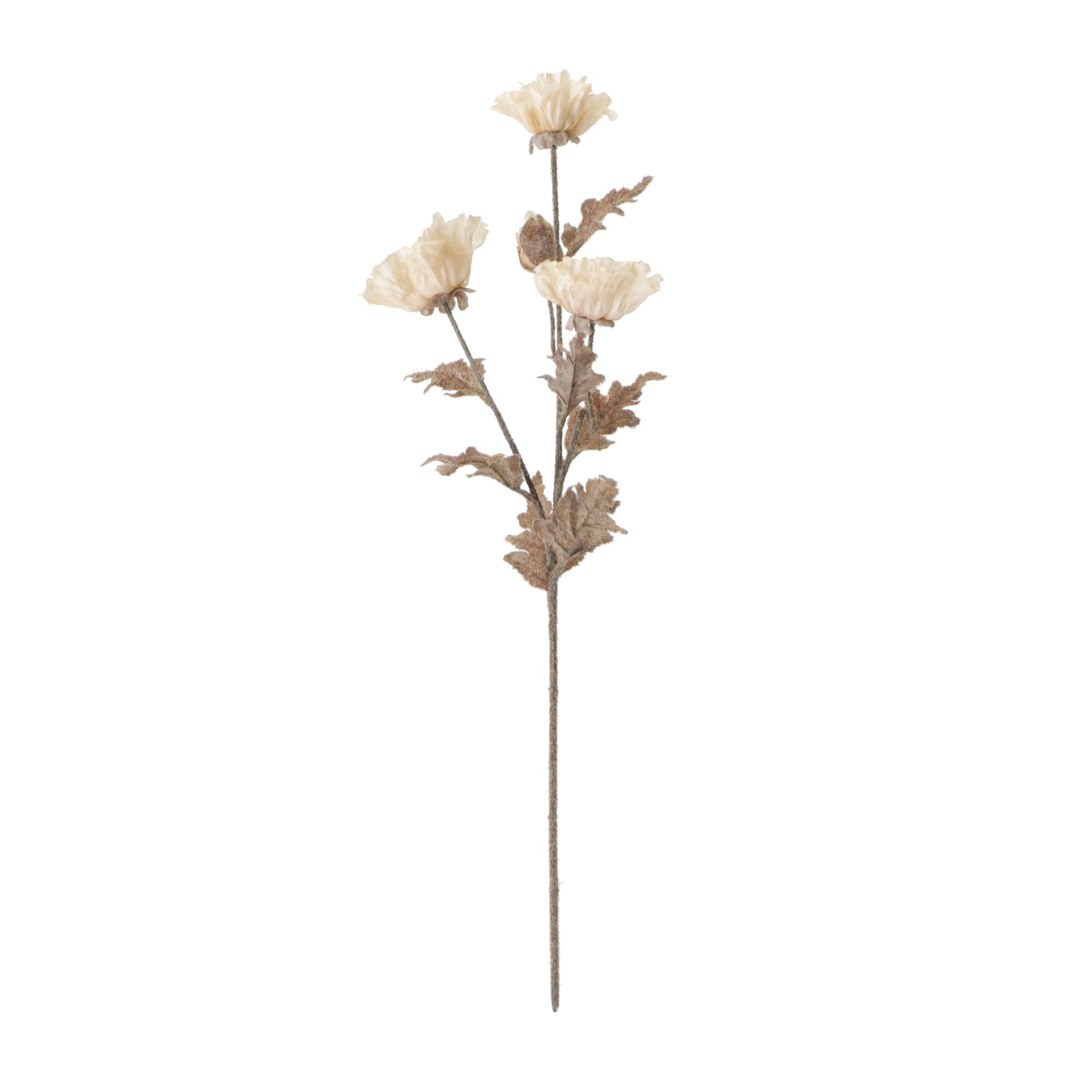 Antique White Poppy Artificial Flower - Elegant Home Decor for Living Room, Wedding, and Party Arrangements