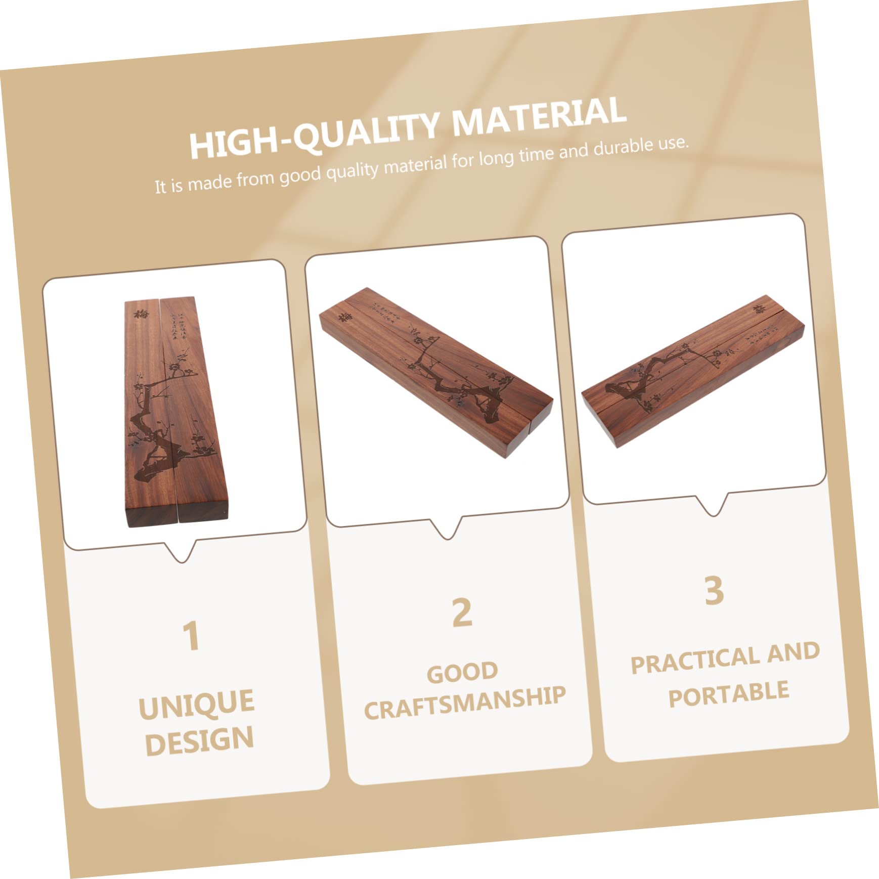 BESPORTBLE 4 Pcs Wooden Paperweights - Handcrafted Town Ruler Painting Design for Drawing, Catalpa Wood Paper Holders - Perfect for Office Desk Decor, Artist Studio & Home Decoration