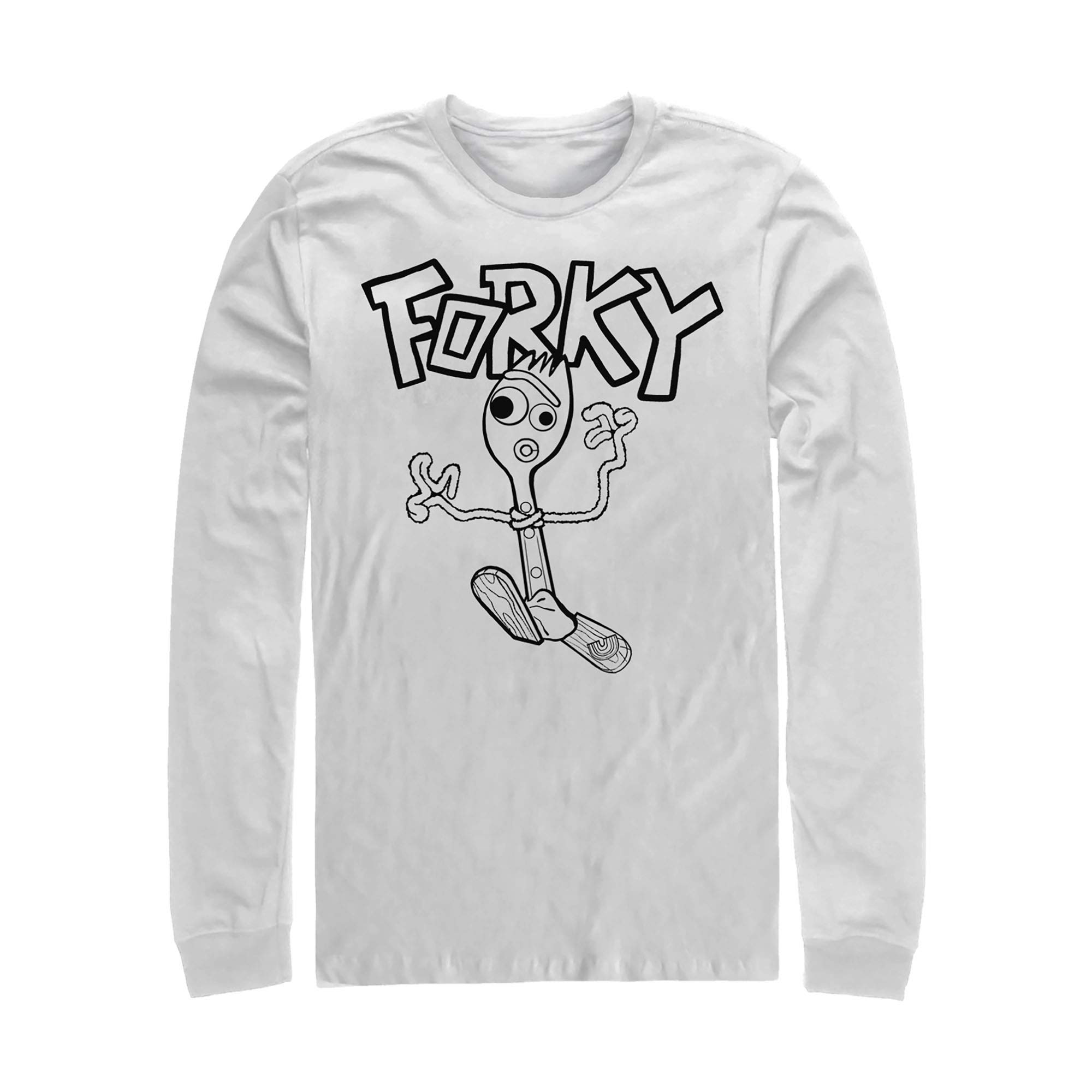 Men's Toy Story Forky Graphic Long Sleeve T-Shirt - Casual Running Shirt for Disney Fans & Movie Lovers