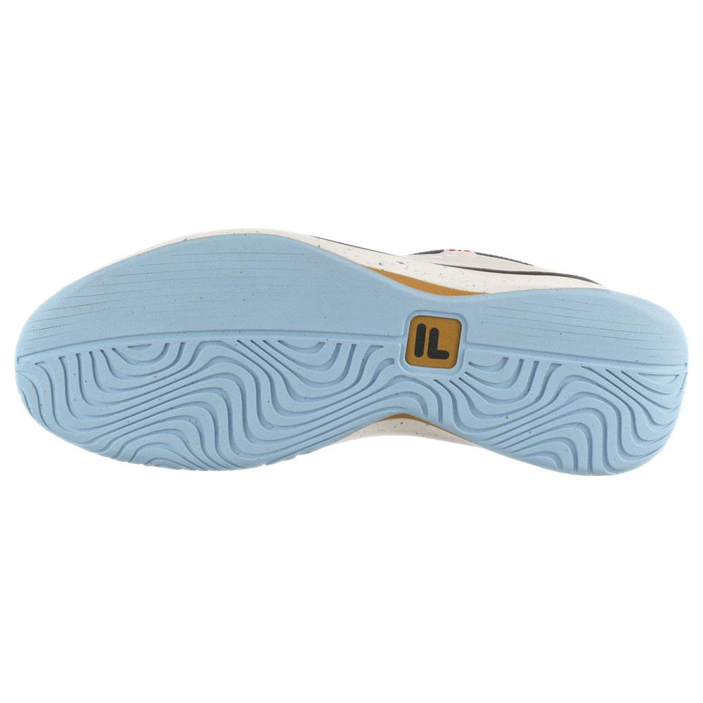 FILA Men's Mondo Forza Tennis Shoes - White/Navy Blue Athletic Sneakers for Casual Wear & Court Sports