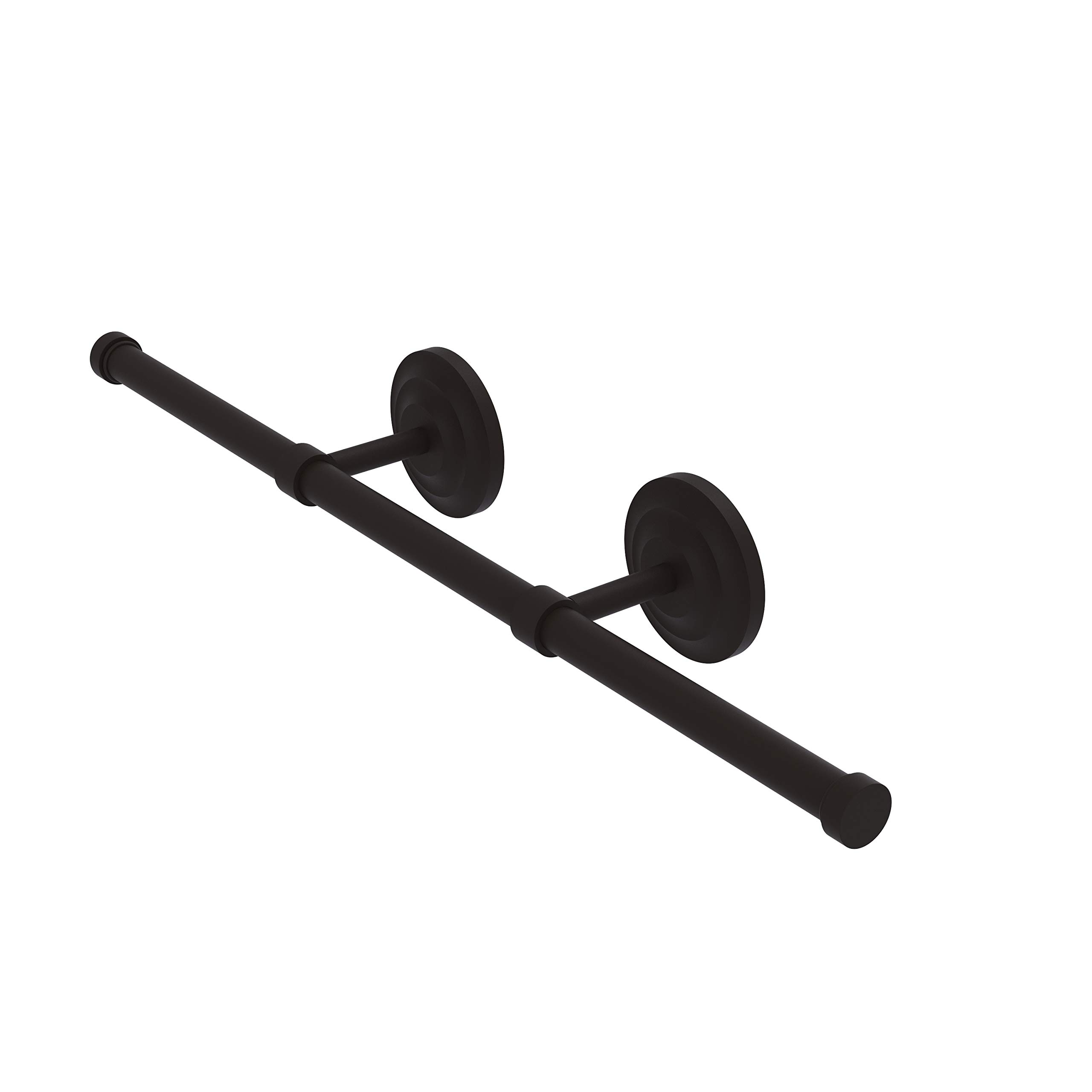 Allied Brass QN-GT-3 Que Collection Horizontal Wall Mounted Bathroom Towel Holder - Oil Rubbed Bronze Finish - Perfect for Guest Bathrooms, Powder Rooms & Spa Decor