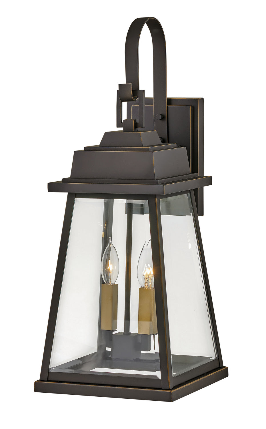 Bainbridge LED Outdoor Lantern - Oil Rubbed Bronze Finish - Weatherproof Patio Lighting for Porch, Garden & Entryway - Energy Efficient Solar Wall Sconce
