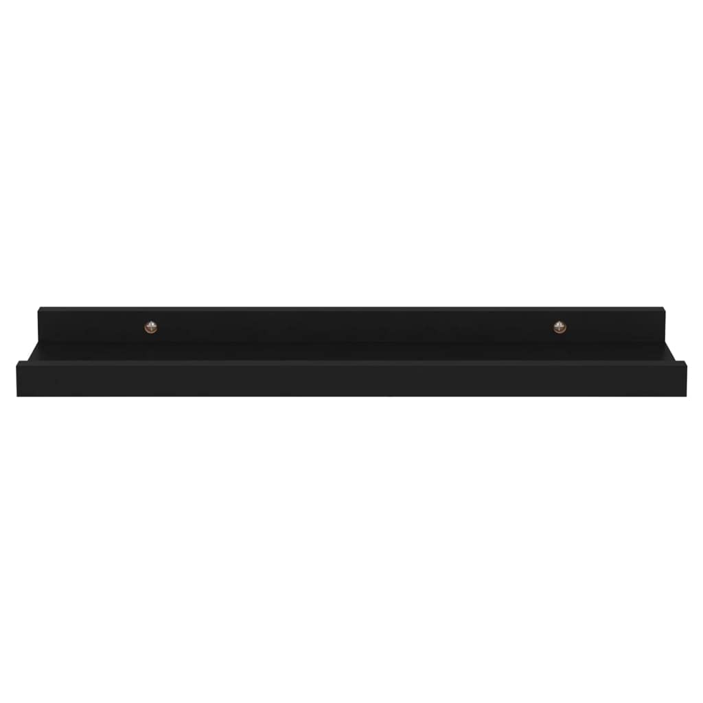 4-Pack Black Floating Wall Shelves 15.7x3.5x1.2 Inch - Modern Wall Mounted Display Ledges for Living Room, Bedroom, Office - Perfect for Books, Photos, Decor & Small Plants