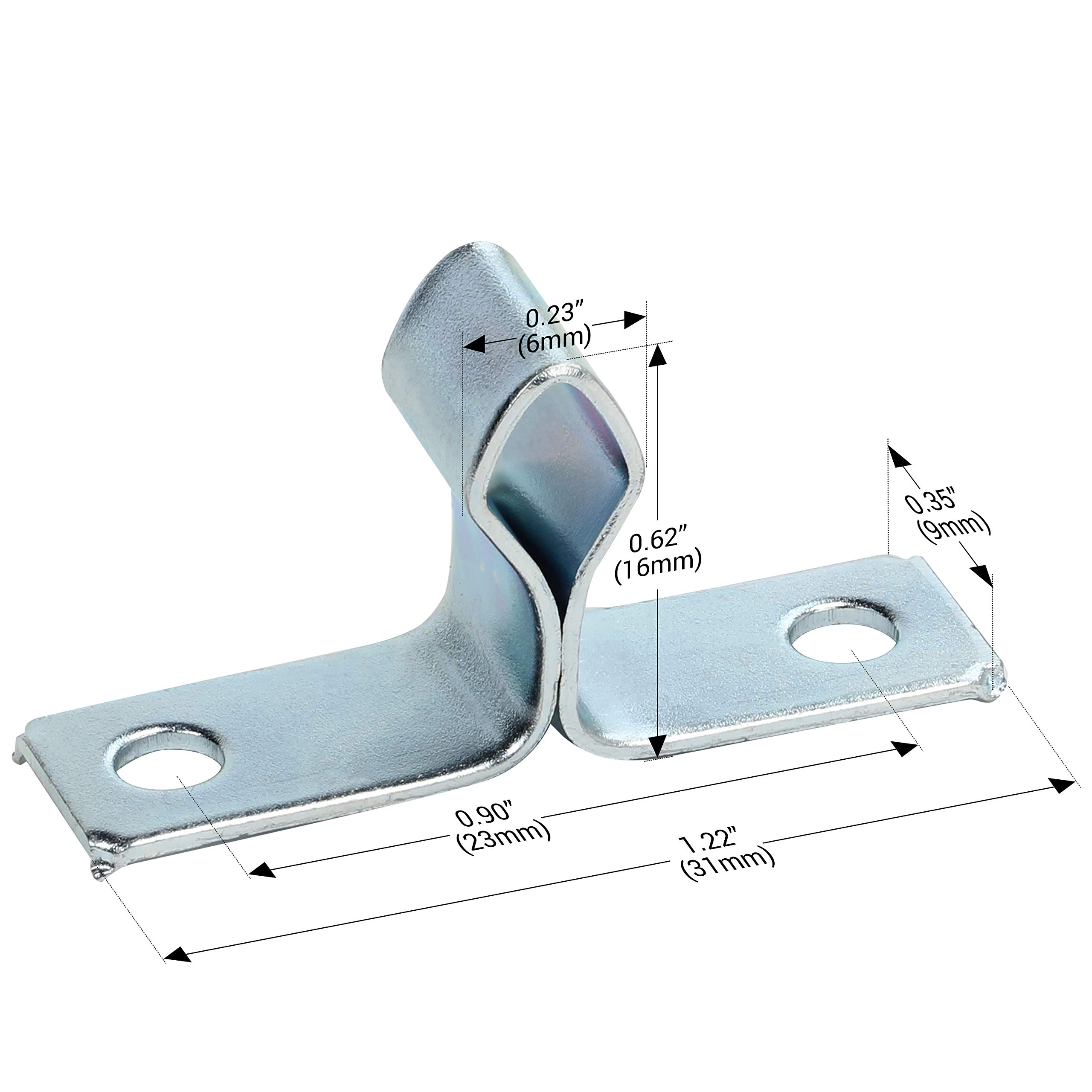 100 Pack Zinc Double Roller Catch with Prong - Cabinet Door Latches for RV, Camper, Kitchen & Dresser - Heavy Duty Cabinet Hardware for Secure Closure (ROKRLCZC) - Perfect for Home, Office & DIY Projects
