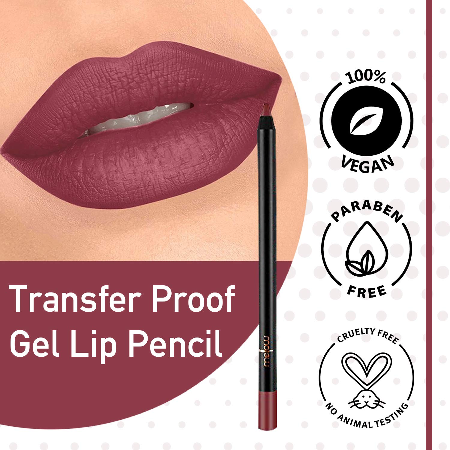 Matte Lip Pencil by Mellow Cosmetics - Vegan & Long-Lasting for Everyday Wear
