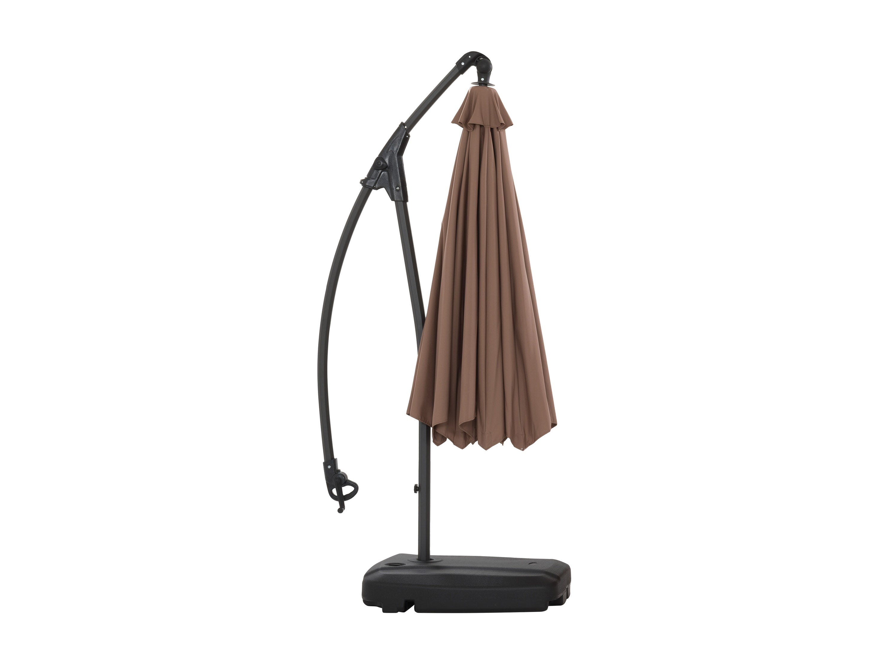 10ft Sand Cantilever Umbrella with Heavy Duty Base - Outdoor Patio Sun Shade for Poolside, Garden, and Backyard Relaxation