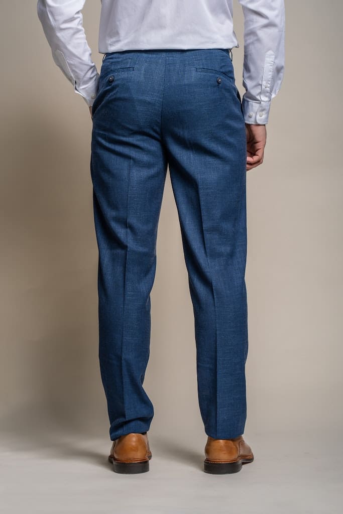 Cavani Miami Blue 3 Piece Suit for Men - Premium Slim Fit Business Suit Set - Perfect for Weddings, Office & Formal Events