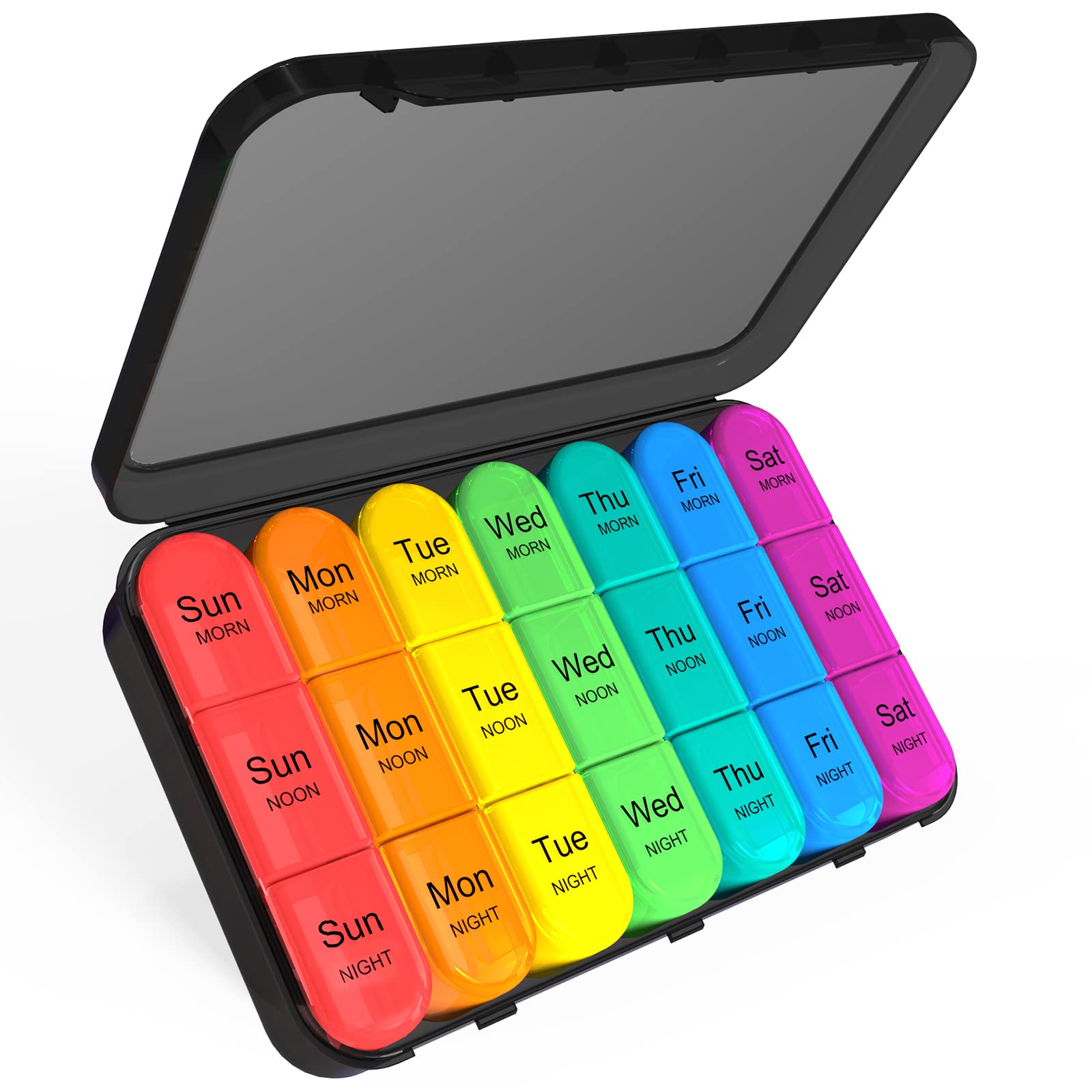 Weekly Pill Organizer 3 Times a Day - Large 7-Day Medicine Box with 3 Daily Compartments for Vitamins, Supplements & Medications | Perfect for Travel, Home Use & Elderly Care