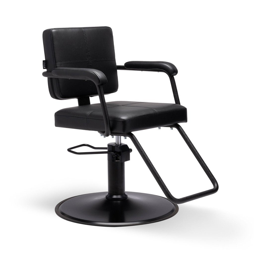 Lanvain ® Blake Styling Chair 63 - Professional Salon Hairdressing Chair with Adjustable Height & Footrest | Perfect for Salon, Barber Shop & Home Styling Station