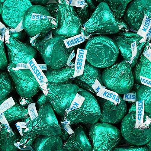 Hershey's Kisses Milk Chocolate Candy - 1lb Bag for Baking, Parties & Gifts | Bulk Green Candy for Holidays & Celebrations