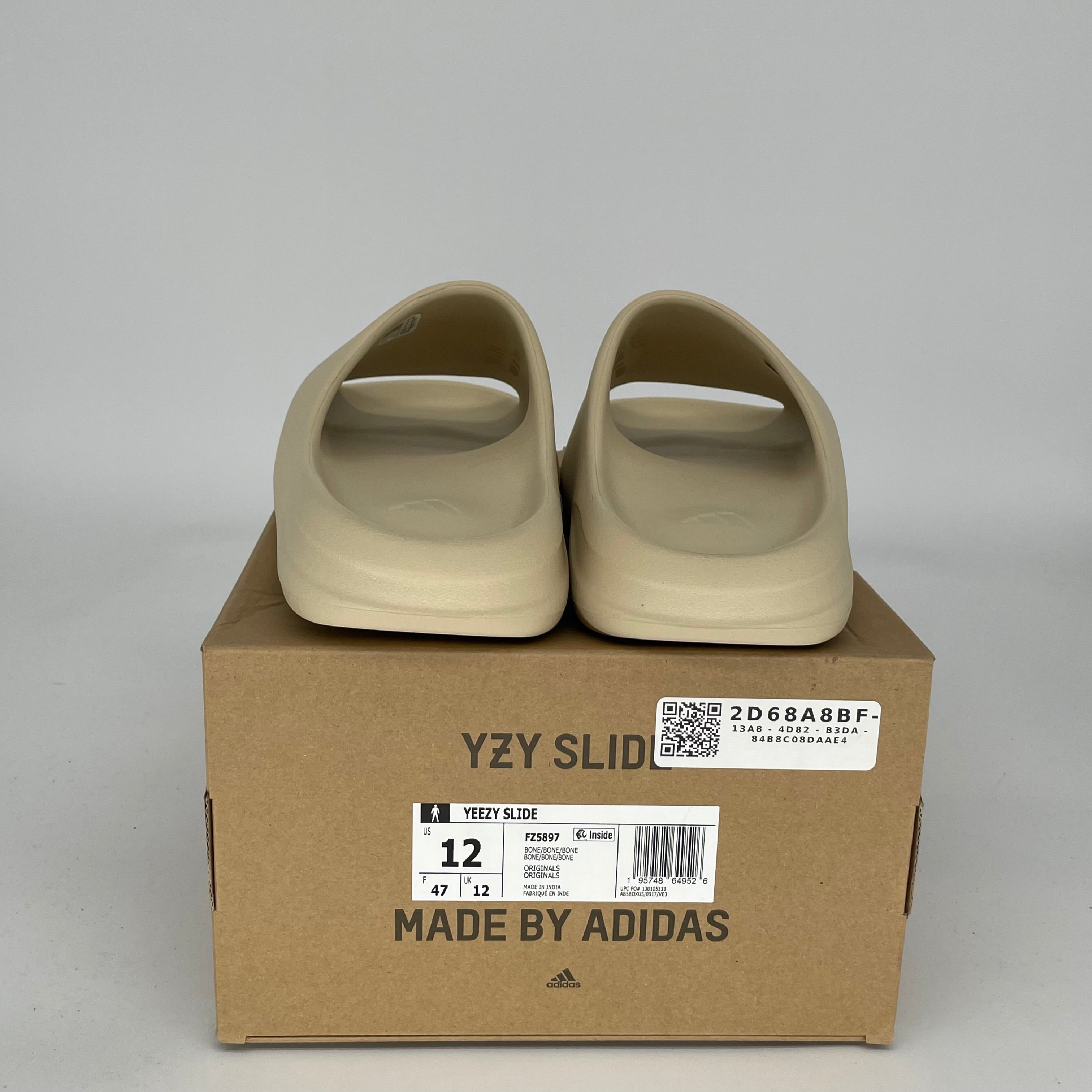 Adidas Yeezy Slide Bone - Men's Size 12 (FZ5897) | Comfortable Slides for Beach, Pool & Casual Wear