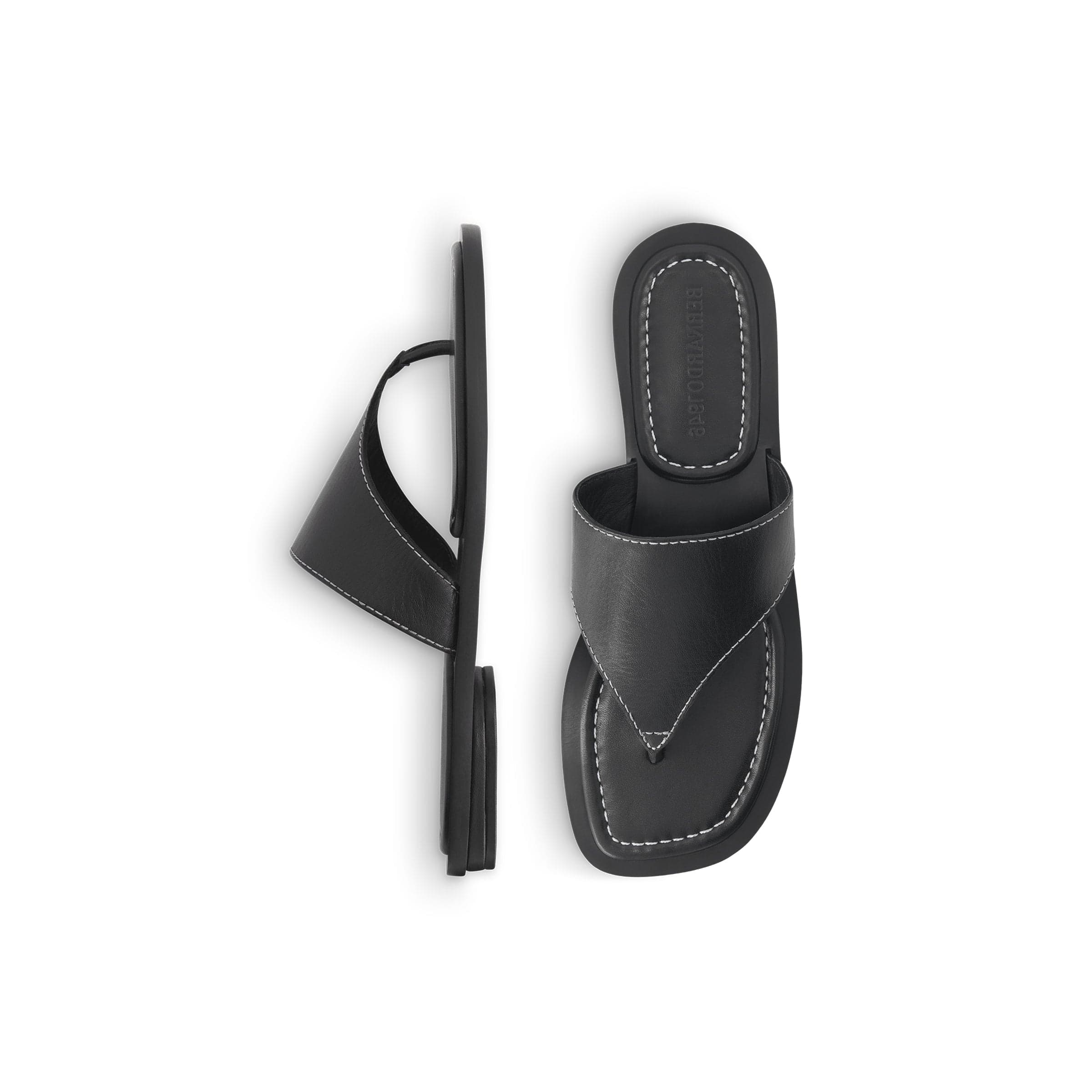 Agora Comfortable Thong Sandals for Women - Black Flip Flops for Beach, Pool & Summer Outfits
