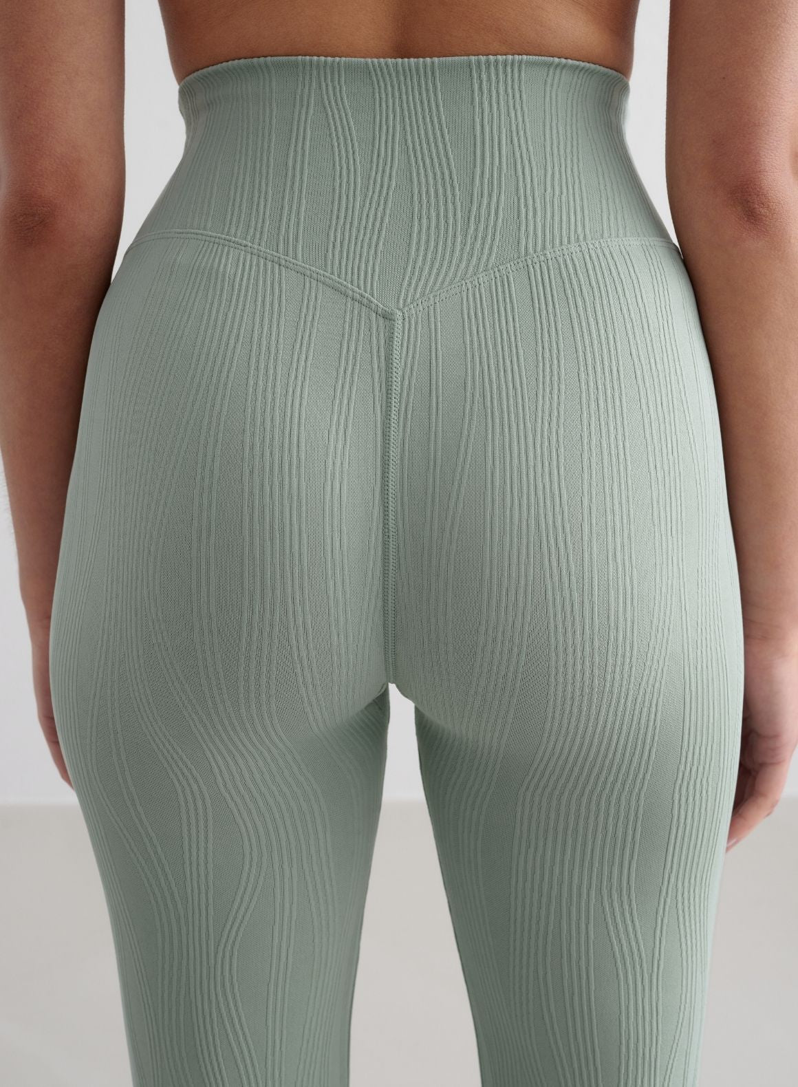 Aqua Tulip Flare Tights - High Waisted Yoga Pants for Women, Seamless Workout Leggings, Comfortable Gym Tights for Running, Fitness & Lounge Wear