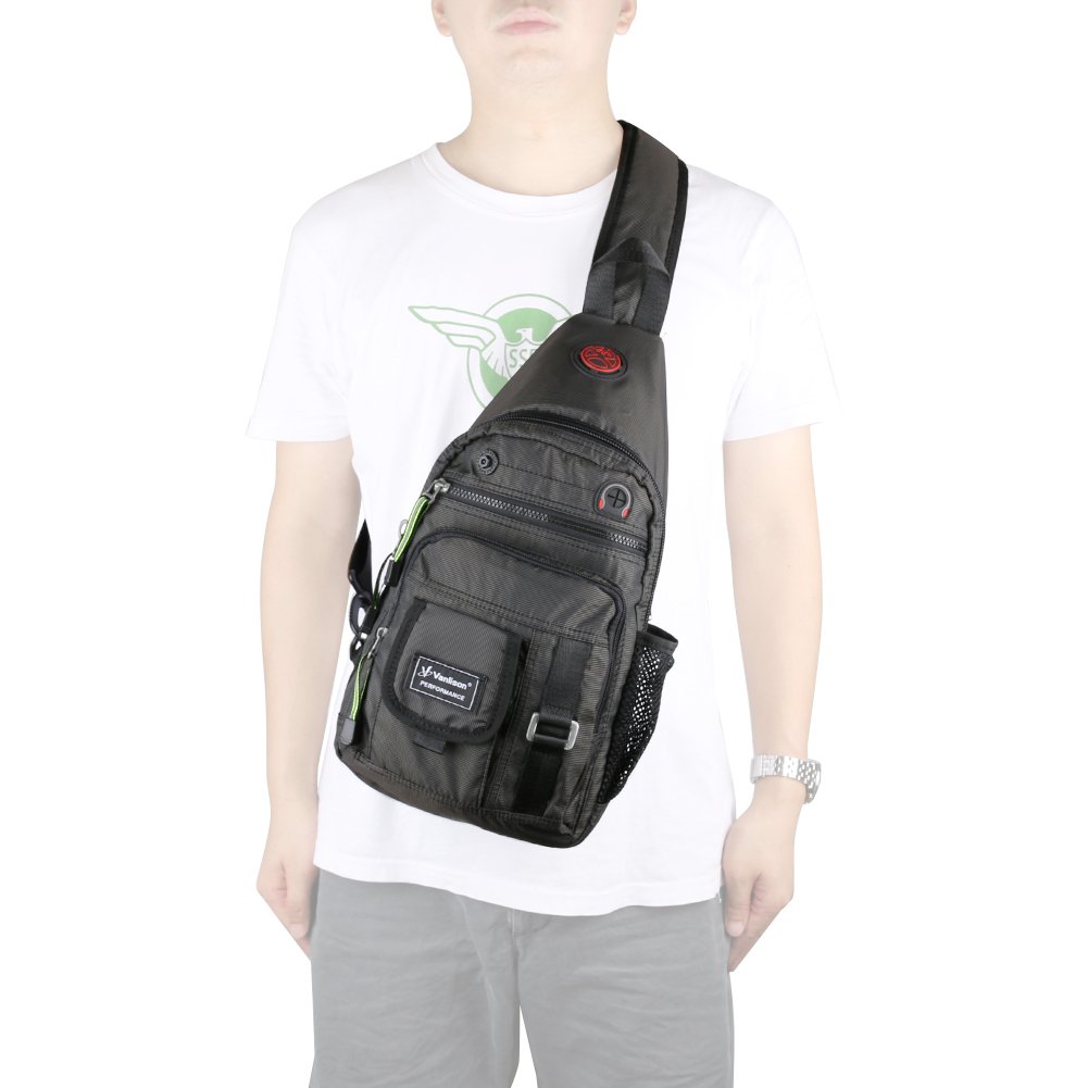 Stylish Unisex Crossbody Sling Backpack - Durable Waterproof Shoulder Bag for Men & Women (Black) - Perfect for Travel, Hiking & Everyday Use