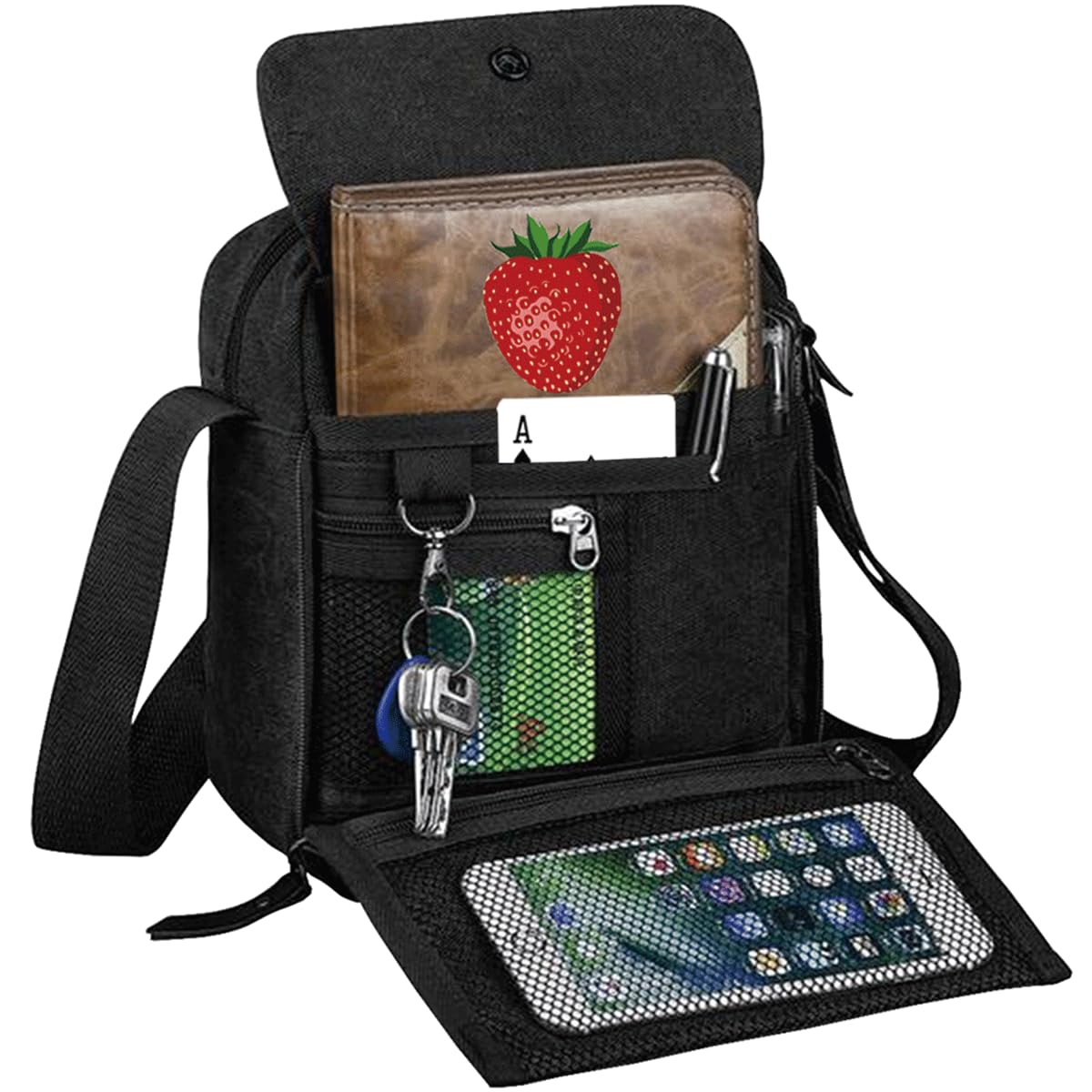 Stylish Unisex Small Canvas Messenger Bag - Crossbody Chest Shoulder Bag for Travel, Work & Daily Use - Multi-Pocket Compact Purse for Men & Women - Perfect for Commuting, Shopping & Outdoor Activities