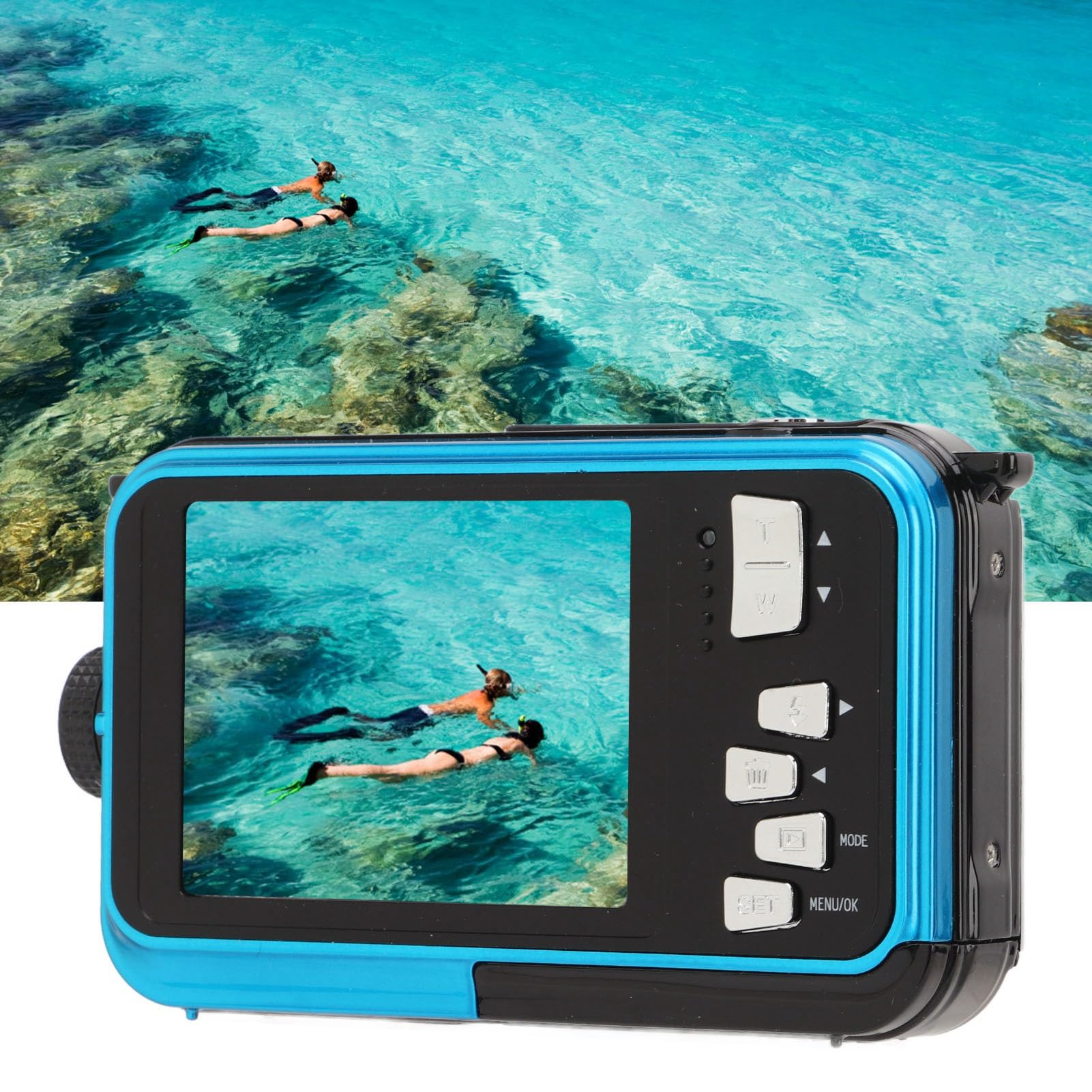 Septpenta Waterproof Shockproof Dustproof WiFi Digital Camera - 1080P HD 30MP 16X Zoom 10FT Underwater Camera - Compact Portable Camera for Teens, Students & Kids - Perfect for Travel, Snorkeling, Hiking & Outdoor Adventures