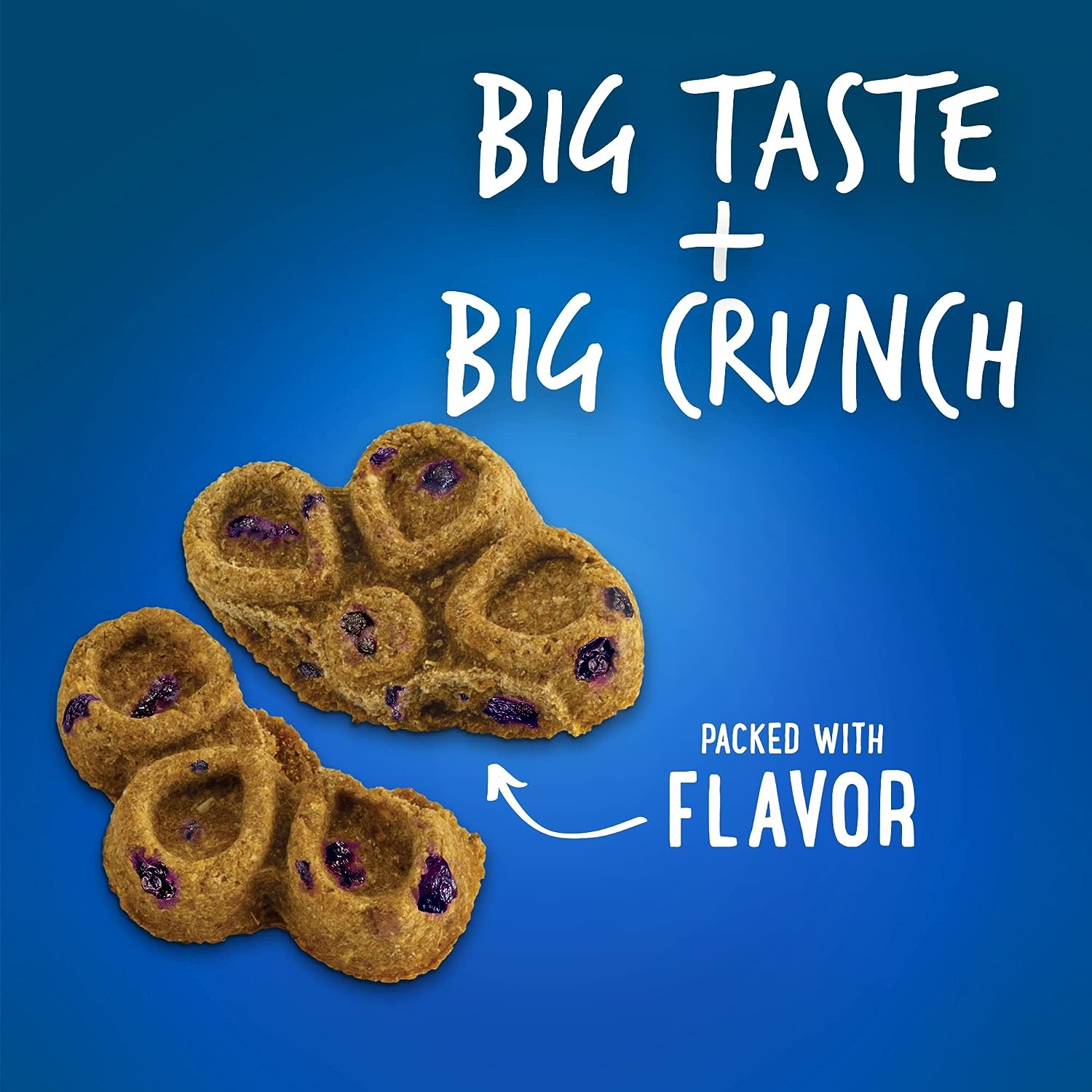 Fruitables Biggies Pumpkin & Blueberry Dog Treats - Healthy Natural Snacks for Large Breed Dogs - Perfect for Training, Rewards & Dental Health