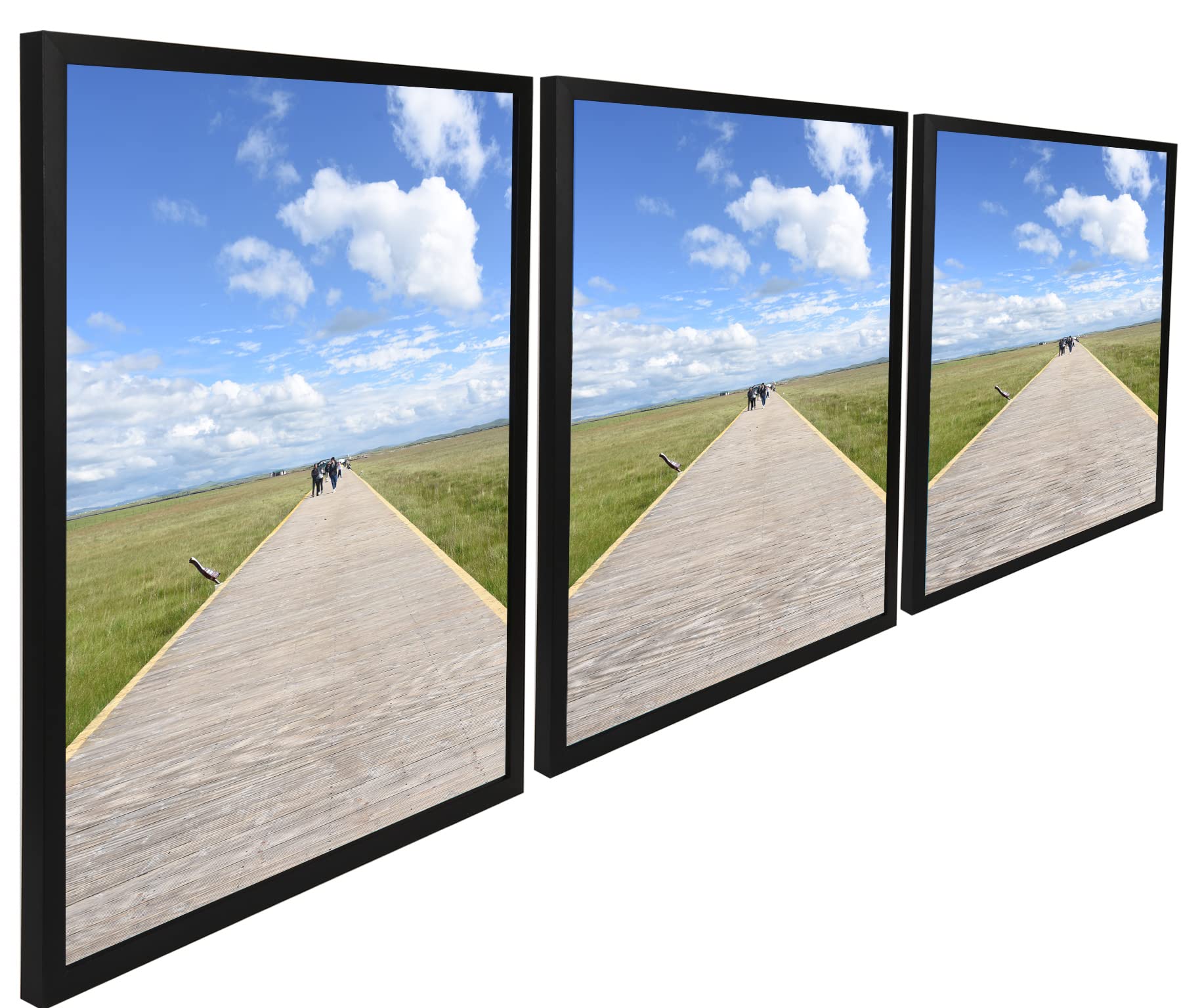 Aynoo 16x20 Black Wooden Poster Frame - Display Pictures, Artwork & Photos - Wall Gallery & Collage Decor - 1 Pack - Perfect for Home, Office & Classroom Displays