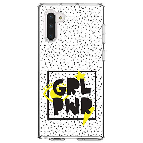 Girl Power - GRL PWR - Yellow & Black Box On Clear Case