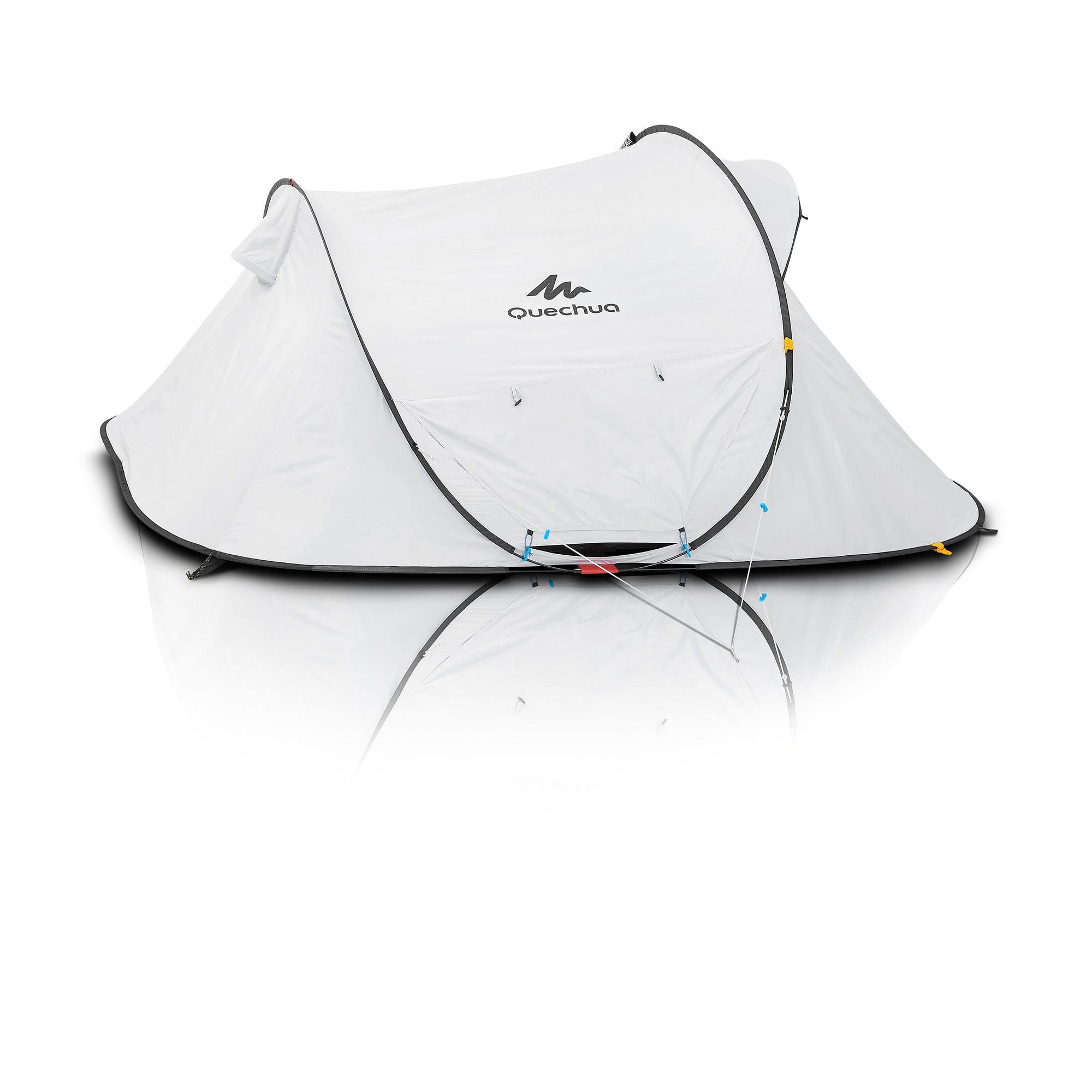 Quechua 2 Second Fresh & Black Waterproof Pop Up Camping Tent for 3 Person - Instant Setup for Hiking, Backpacking & Outdoor Adventures