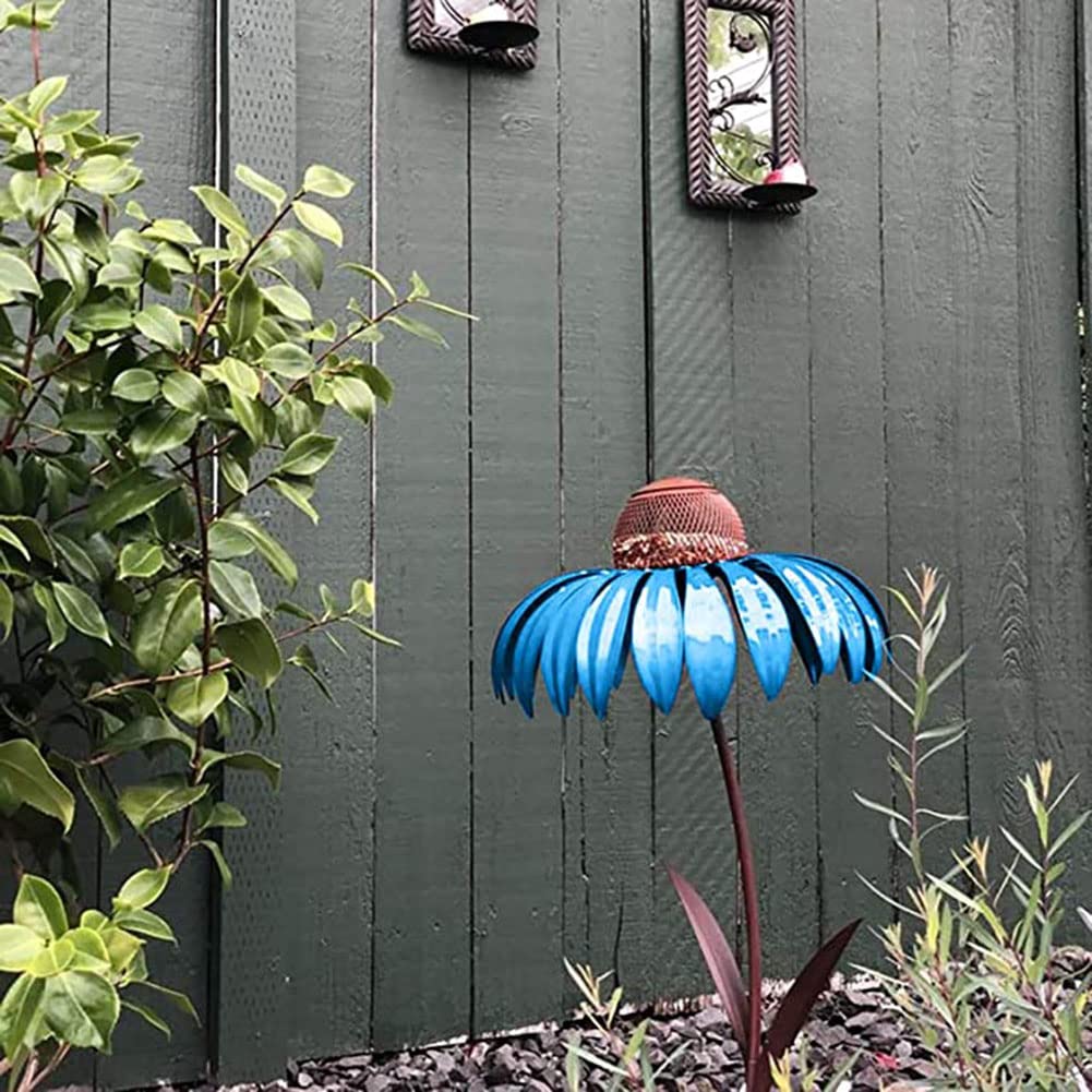 Creative Gazebo-Shaped Bird Feeder - Pink & Blue Flower Design Outdoor Hummingbird Feeder - Attracts Wild Birds to Your Garden, Patio or Backyard