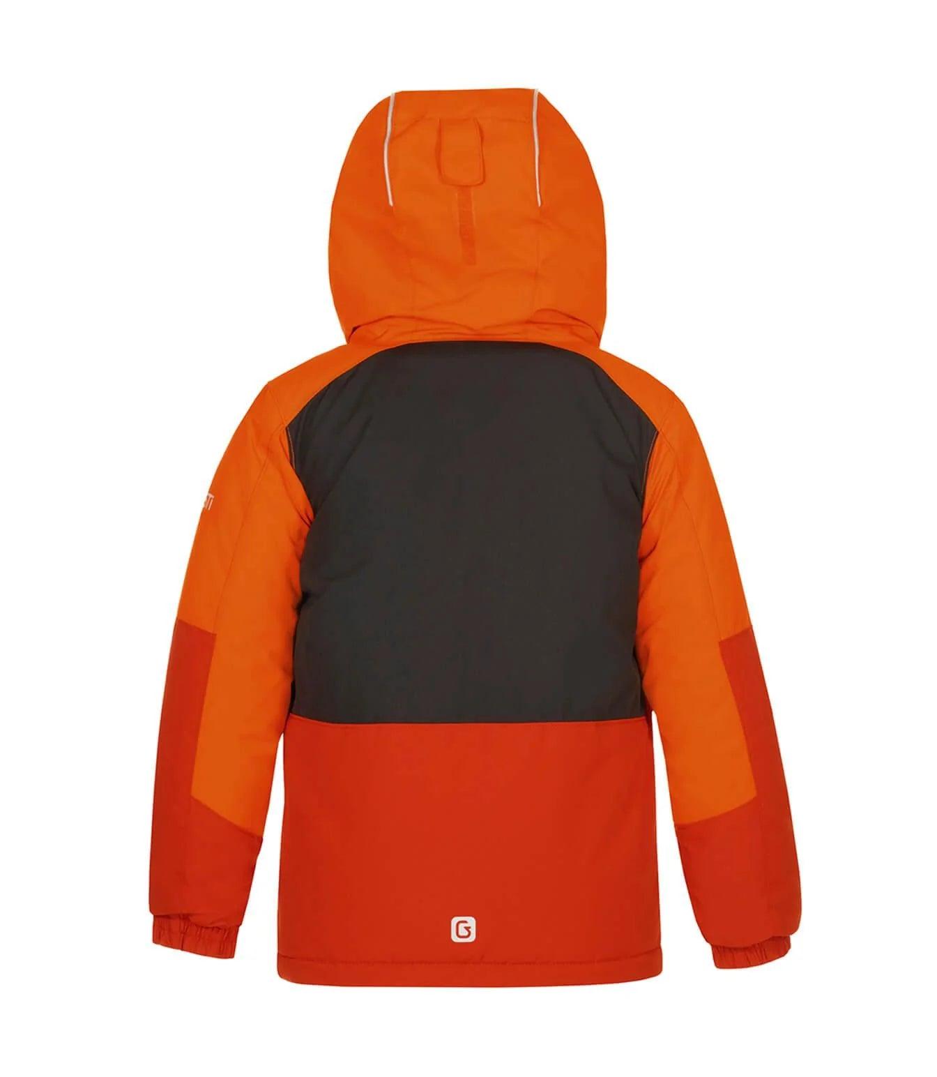 Gusti Isaac Snow Suit for Kids - Waterproof Winter Jacket & Pants Set, Warm Orange Snowsuit for Boys & Girls - Perfect for Skiing, Snowboarding & Outdoor Winter Play