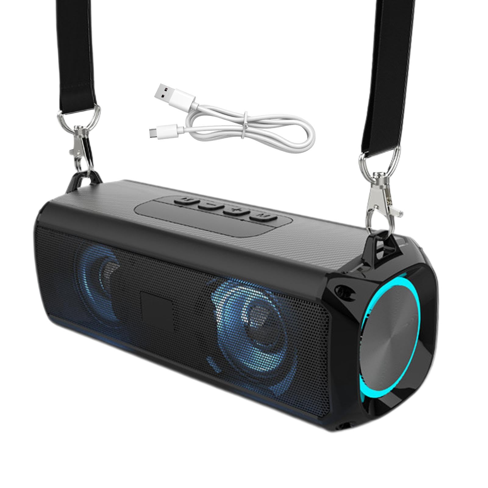 Kivrimlarv Wireless Bluetooth Speaker with FM Radio - Portable Waterproof Outdoor Speaker, Compact Desktop Speaker for Home, Beach, Parties & Travel - Perfect for Poolside, Camping & Backyard Gatherings