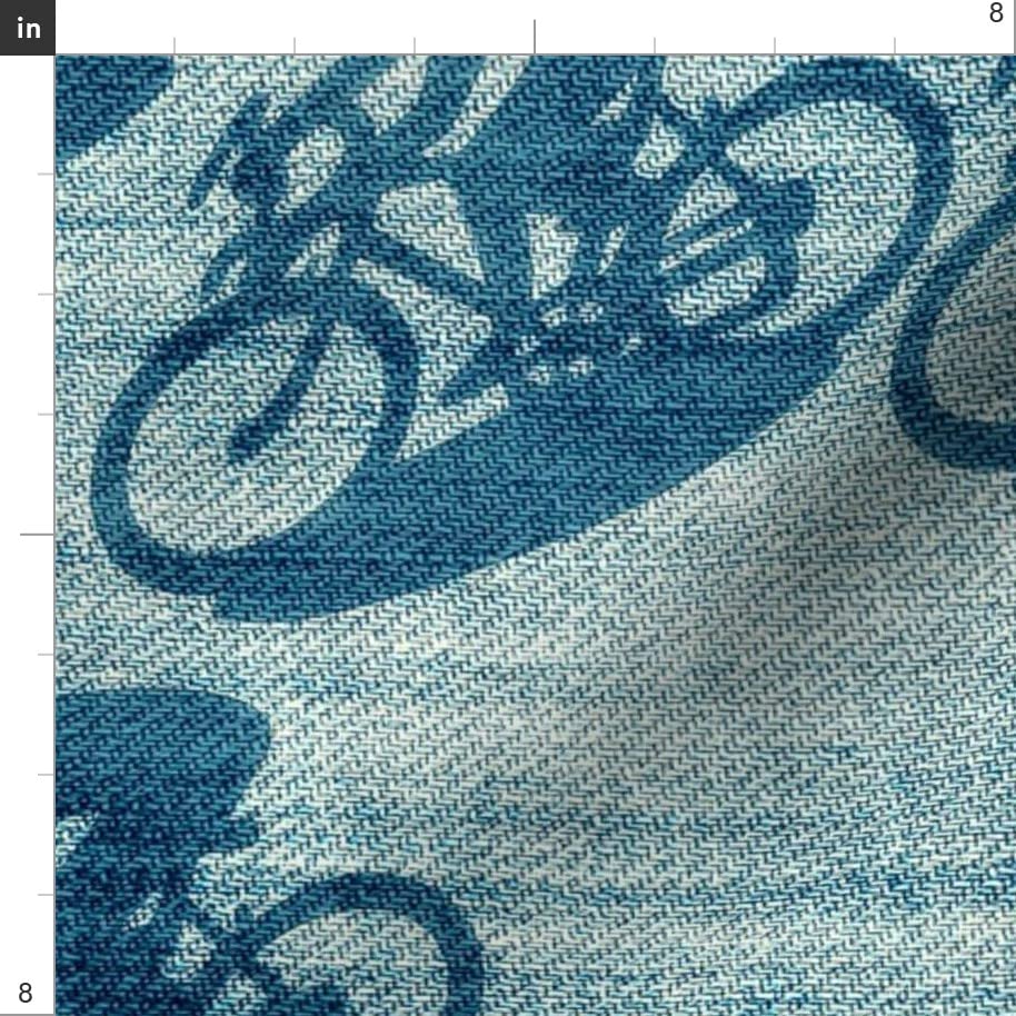 Wheels Bicycle Bike Blue Pattern Printed Petal Signature Cotton Fabric - Fat Quarter for Sewing, Quilting, Apparel & Crafts | Spoonflower Premium Fabric for Home Decor, DIY Projects & Gift Making