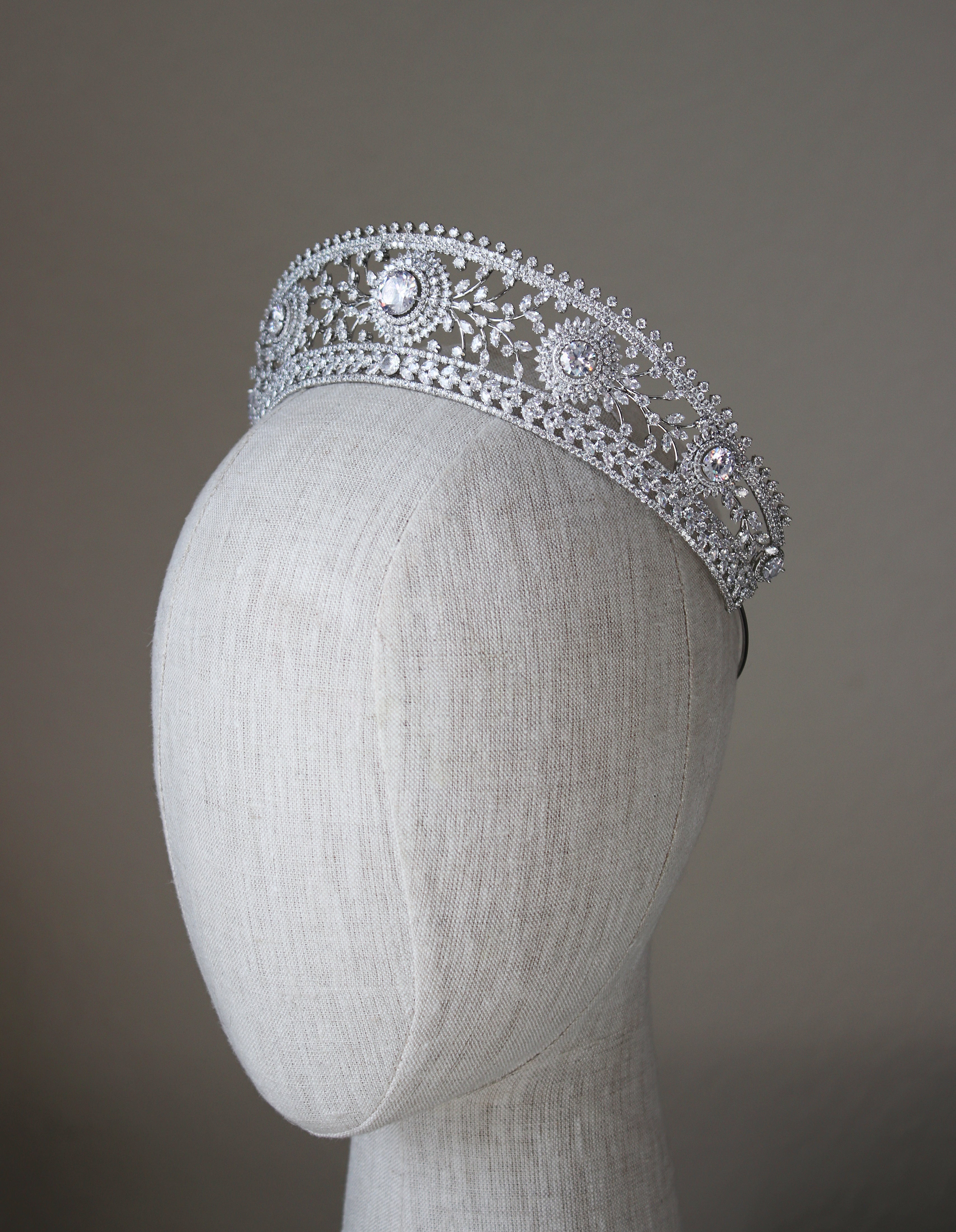 ANASTASIA Simulated Diamond Kokoshnik Tiara - Russian Style Crystal Bridal Headpiece for Weddings, Prom & Cosplay | Elegant Princess Crown for Special Occasions