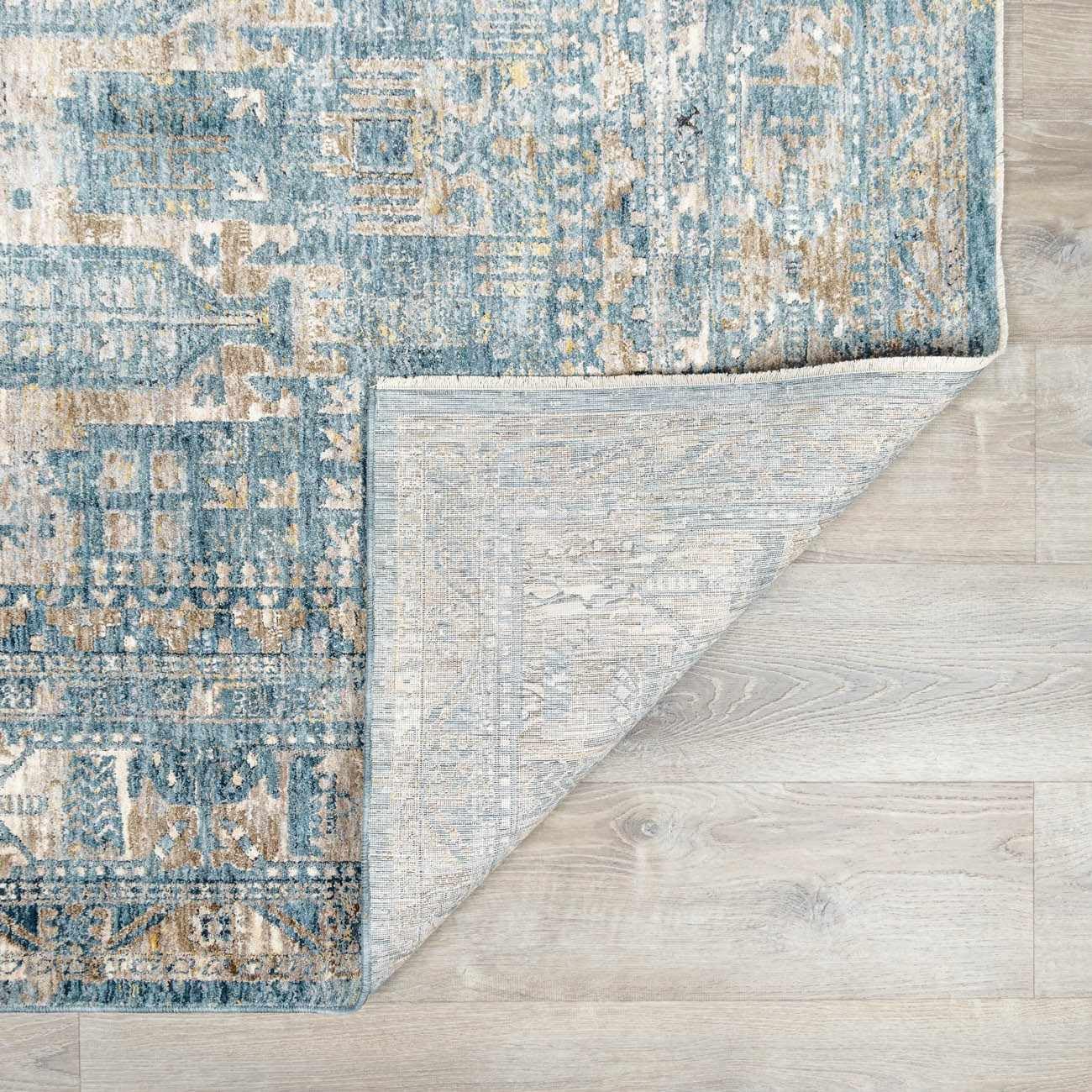 Hauteloom Cooranbong Traditional Beige Brown Blue Area Rug 6'7