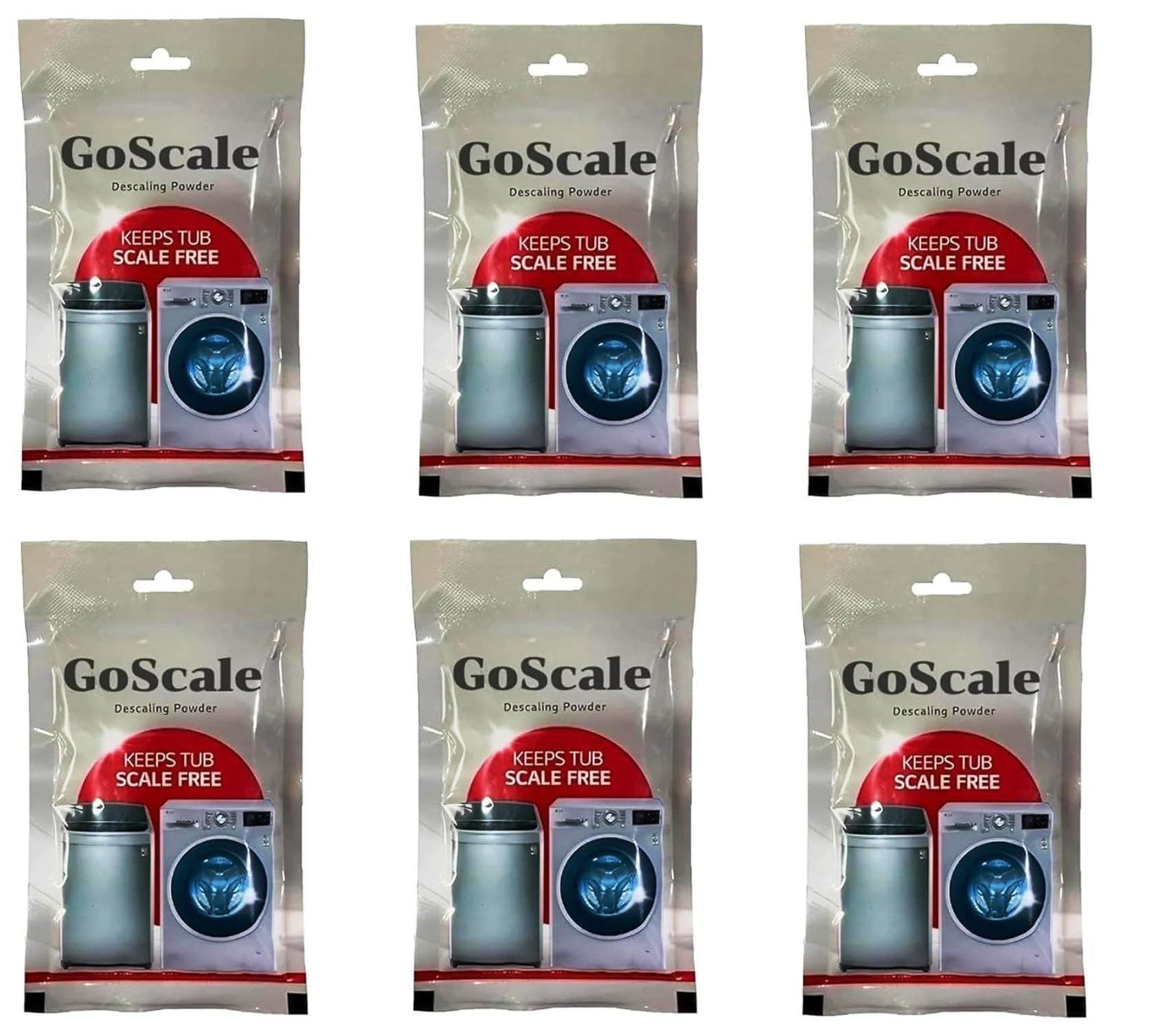 Best Washing Machine Descaler & Cleaner - Removes Limescale & Residue for All Front Load & Top Load Washers (6-Pack) - Deep Cleans Tub, Drum & Pipes for Fresher Laundry & Better Performance