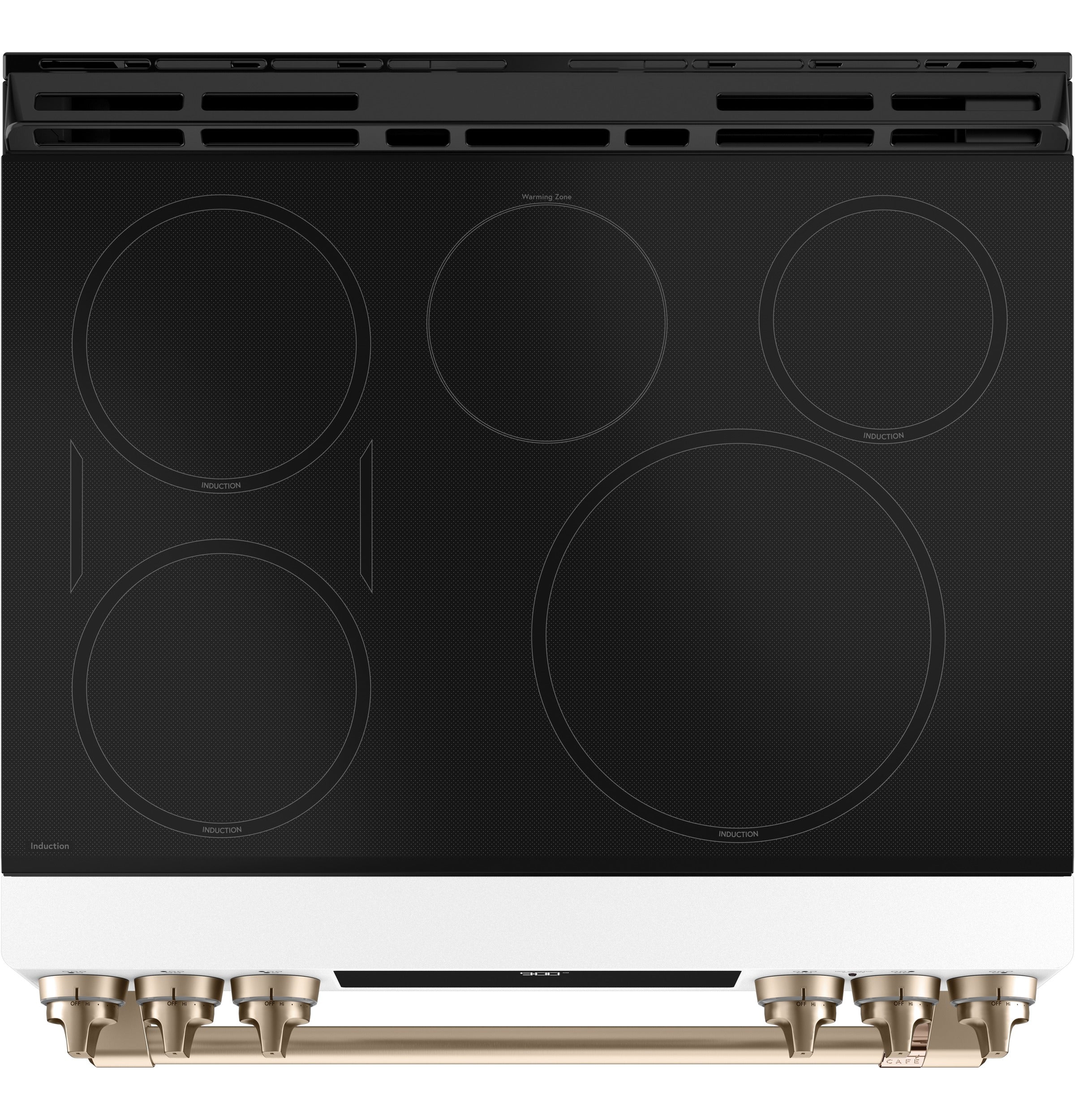 Café™ Matte White 30-Inch Slide-In Front Control Induction and Convection Range with Warming Drawer (5.7 Cu.Ft) - CCHS900P4MW2 | Professional Kitchen Appliance for Modern Homes & Restaurants