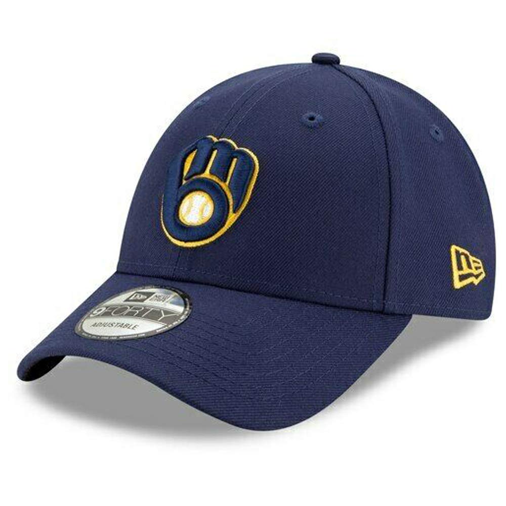New Era Kids Milwaukee Brewers The League 9FORTY Adjustable Navy Baseball Cap - Perfect for Little League Games, Sports Events & Everyday Wear