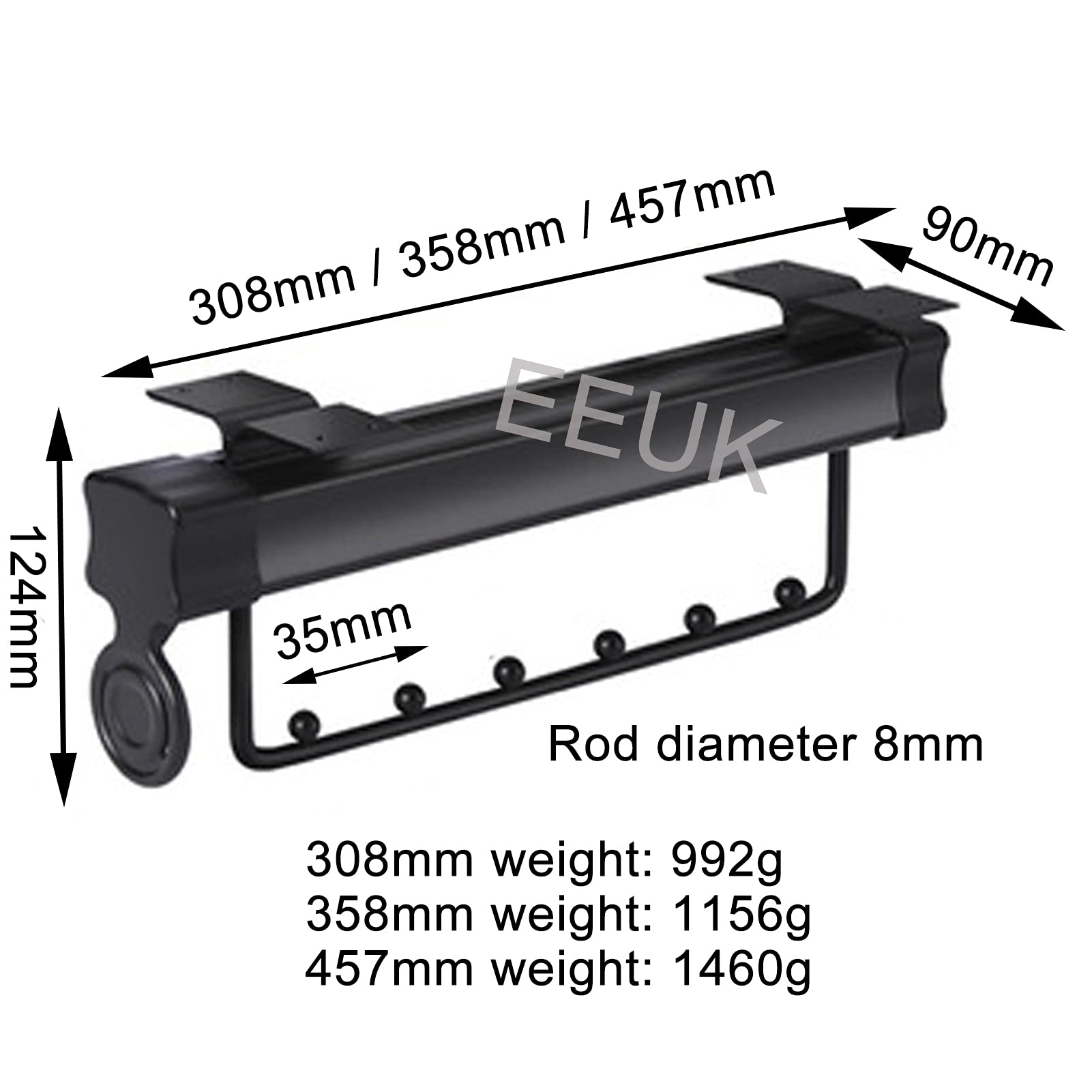 Adjustable Pull-Out Closet Valet Rod - Heavy Duty Retractable Wardrobe Hanger Rack for Cloakrooms & Storage Rooms | Space-Saving Top Mount Clothing Rail | Perfect for Organizing Coats, Suits & Seasonal Wardrobe Storage