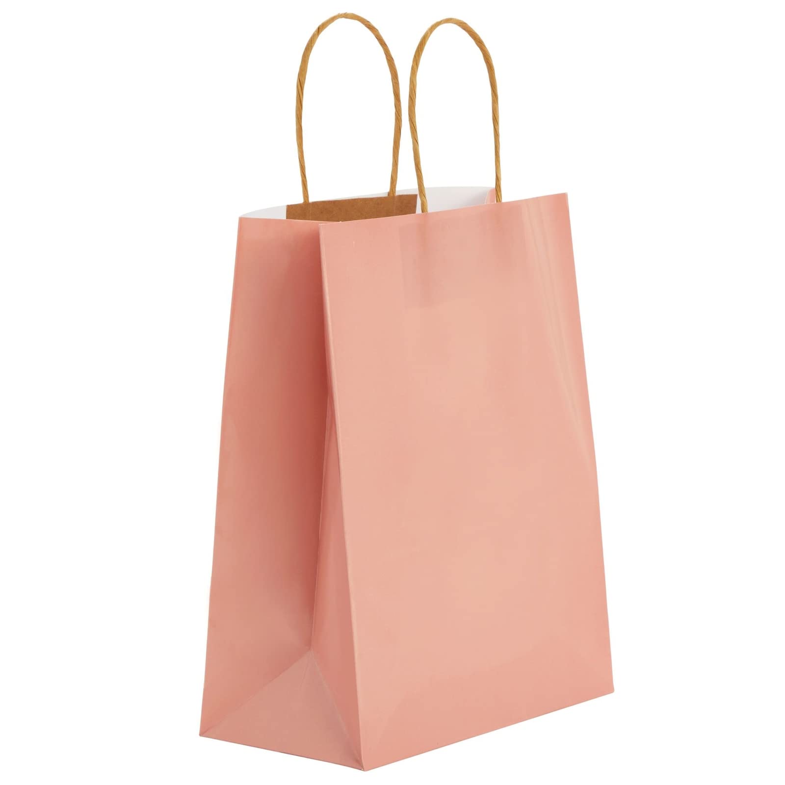 Juvale 15-Pack Pink Glossy Medium Gift Bags with Handles 8x4x10 Inches - Perfect for Wedding Favors, Baby Showers, Birthday Parties, Bridal Showers & Party Decorations